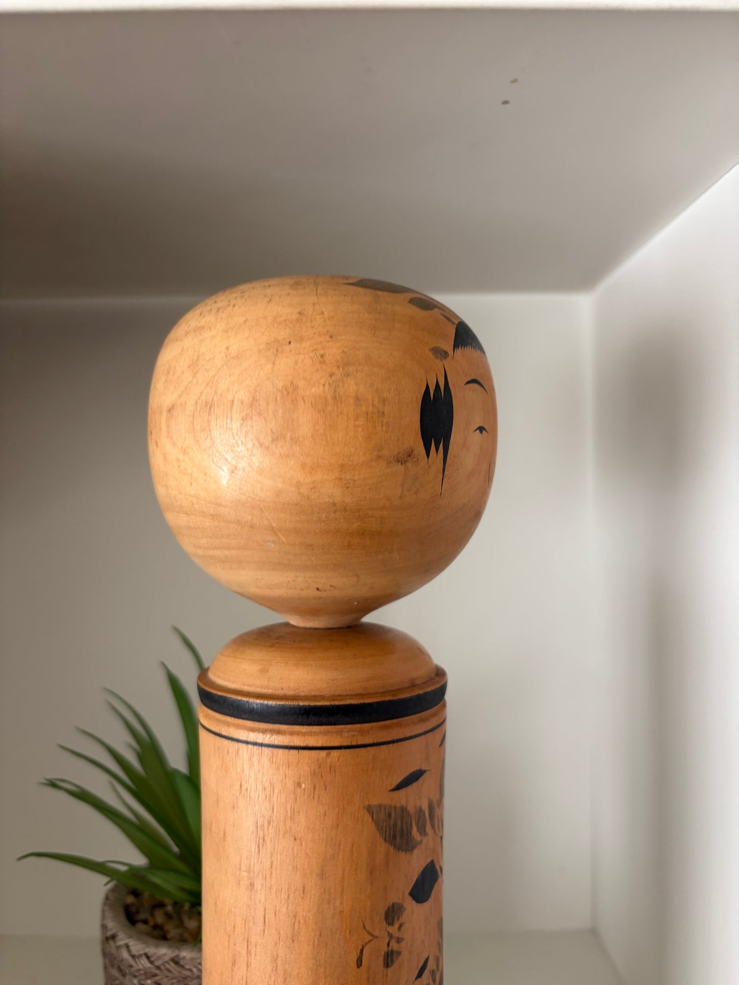 Vintage traditional Monochrome Naruko kokeshi