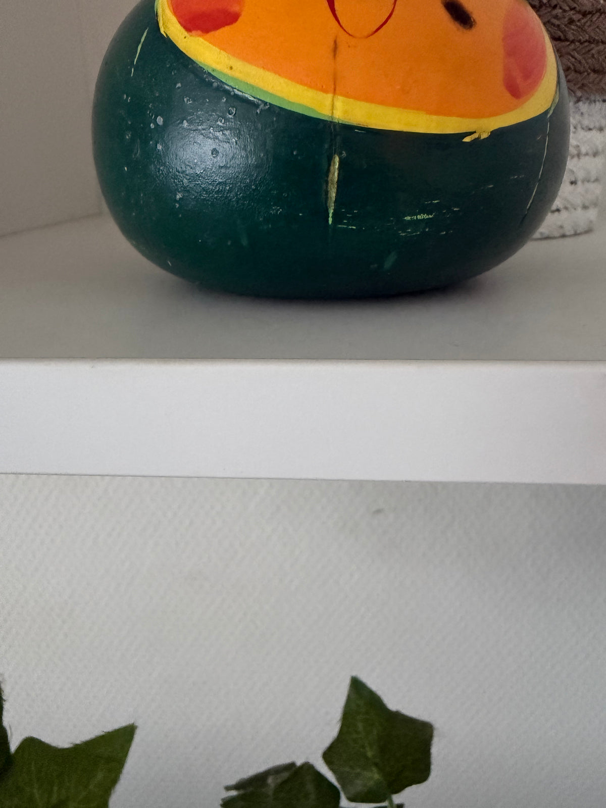 Rare vintage pumpkin kokeshi by Hiroe Fukushima