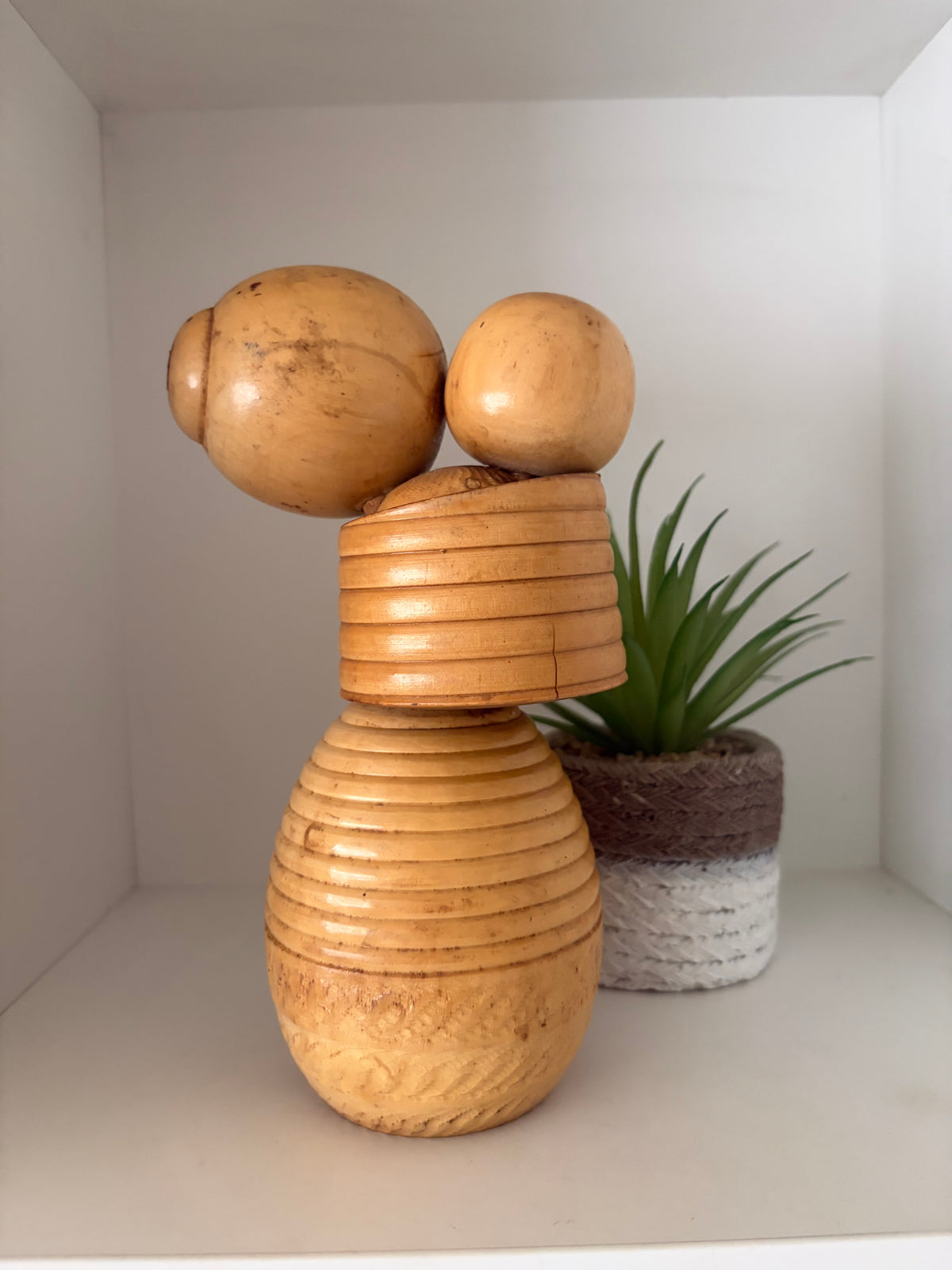 Rare vintage Sosaku kokeshi by Takeda Masashi (1930-2015) - Mother and child