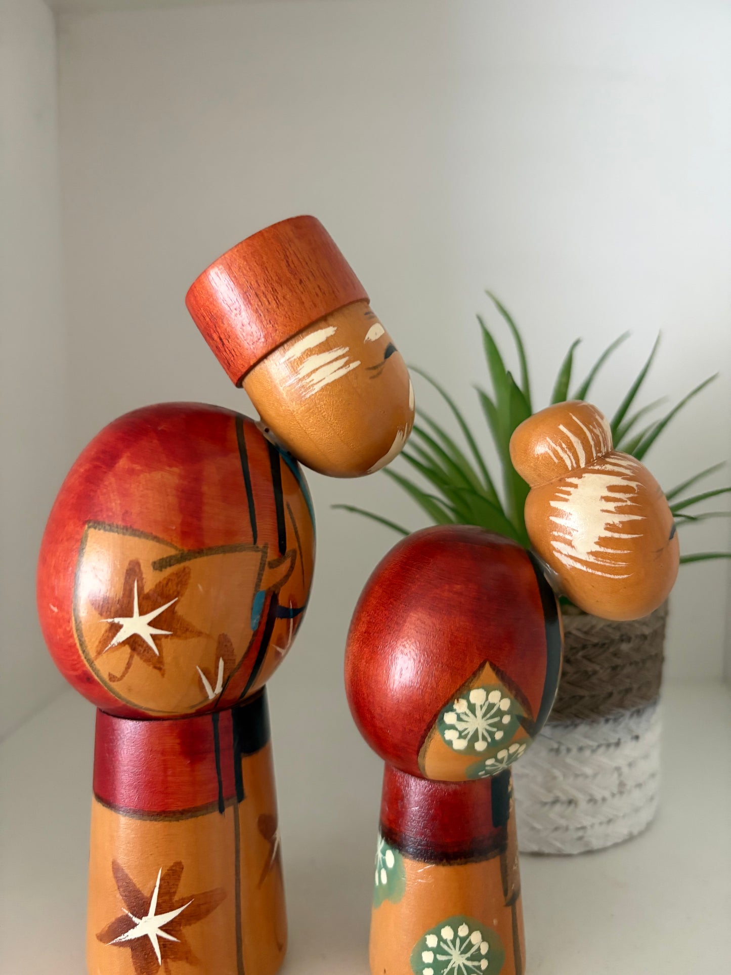 Vintage set creative kokeshi by Hajime Miyashita (1940-)