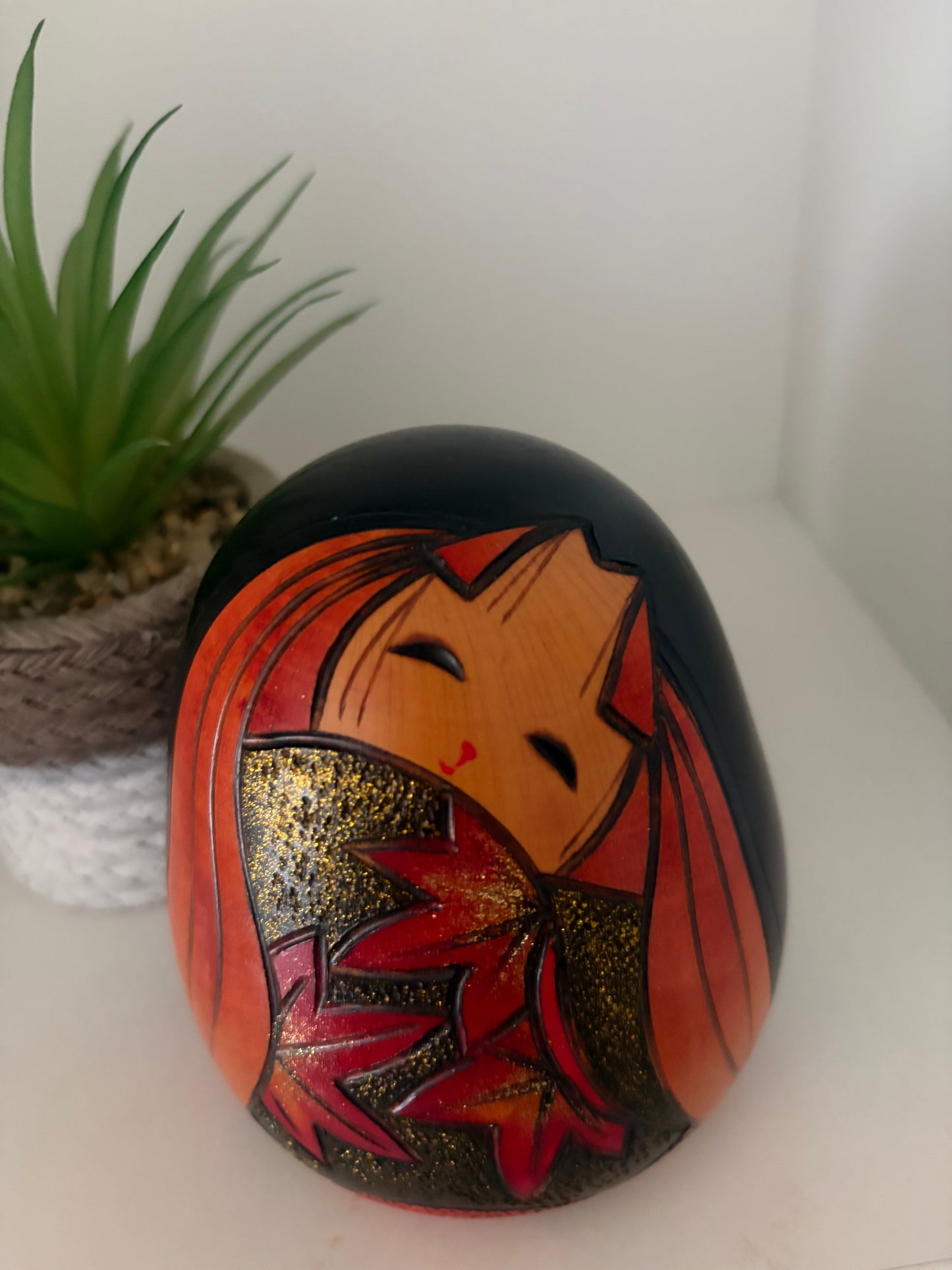 Beautiful vintage creative Kokeshi by Toshio Sekiguchi (1947-)