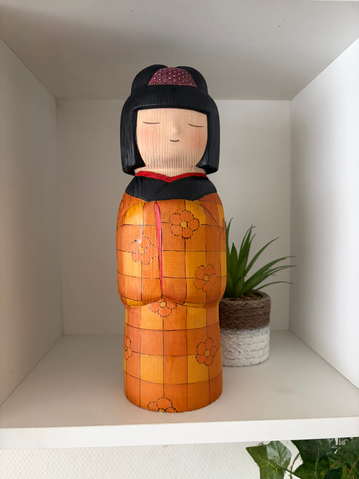 Exclusive one of a kind kokeshi by Yuko Yamazaki