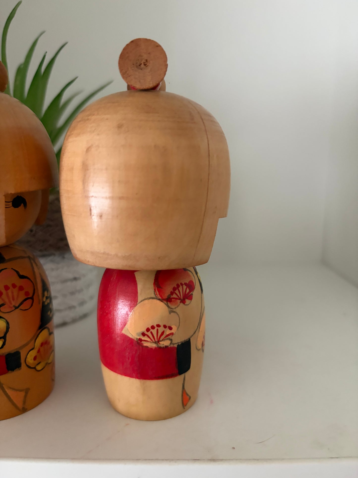 Lovely set of two vintage Sosaku kokeshi
