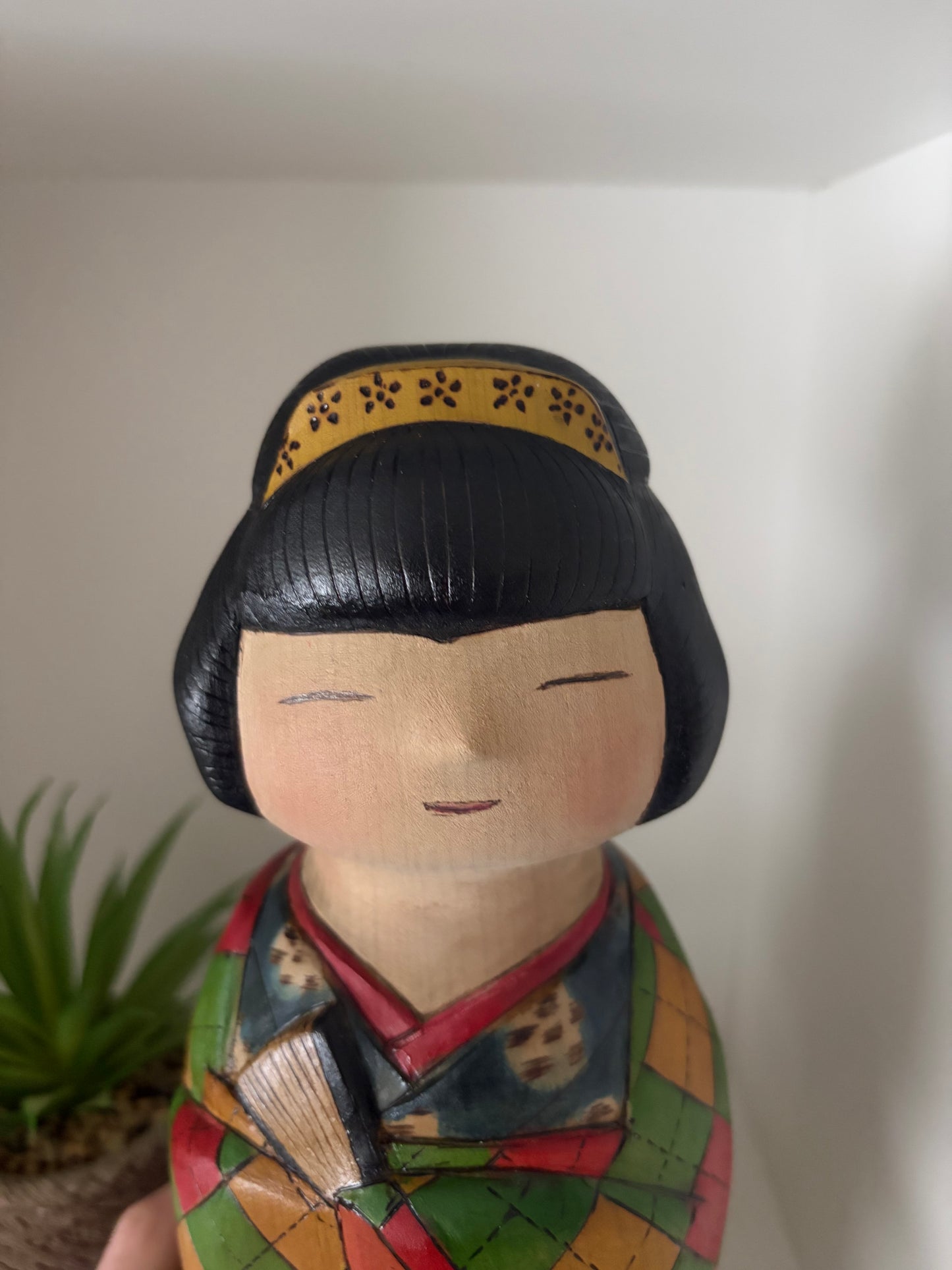 Unique Modern Sosaku kokeshi by Yuko Yamazaki - With box