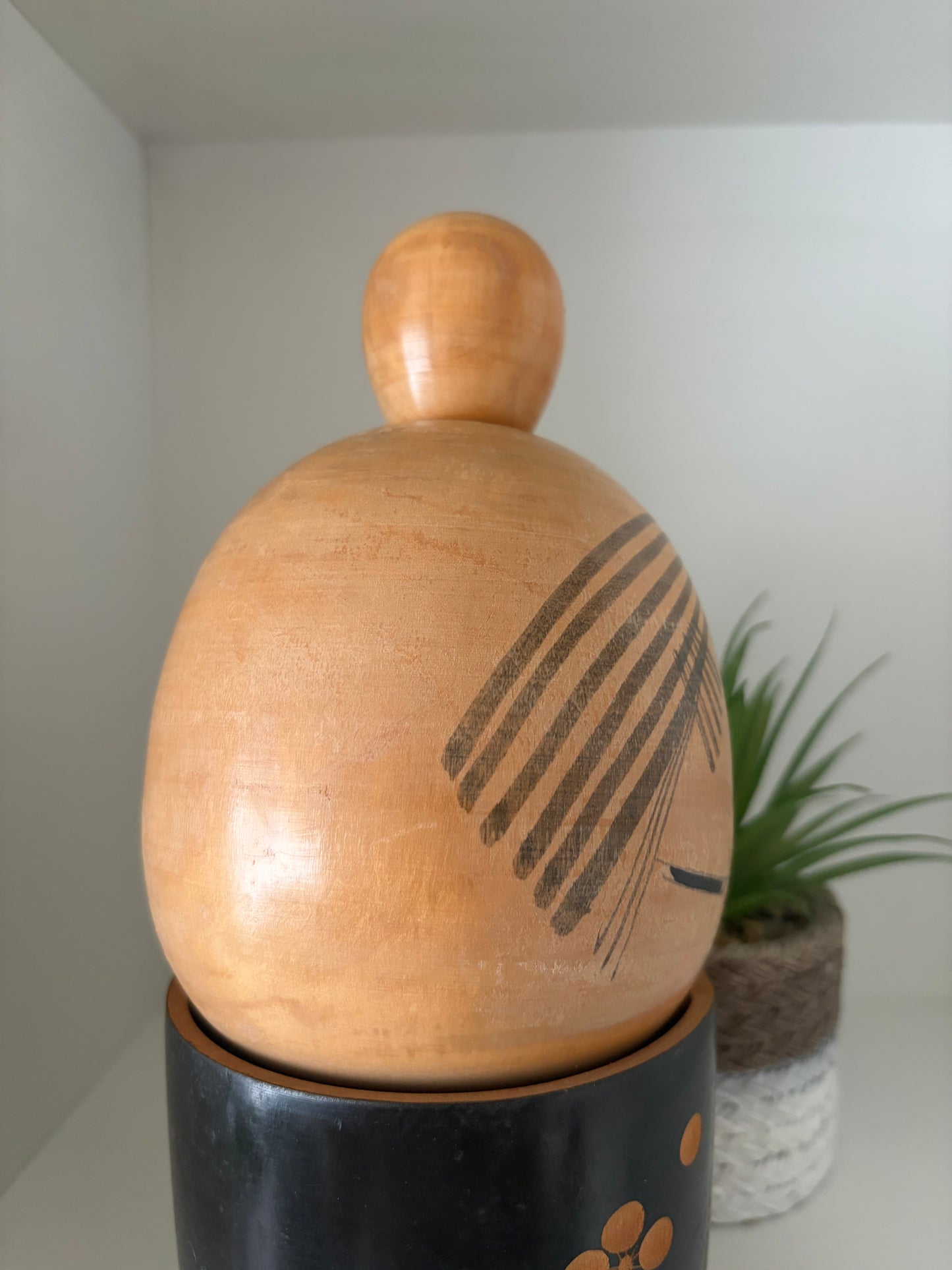 Chunky vintage Sosaku kokeshi by Sato Suigai (1920-)