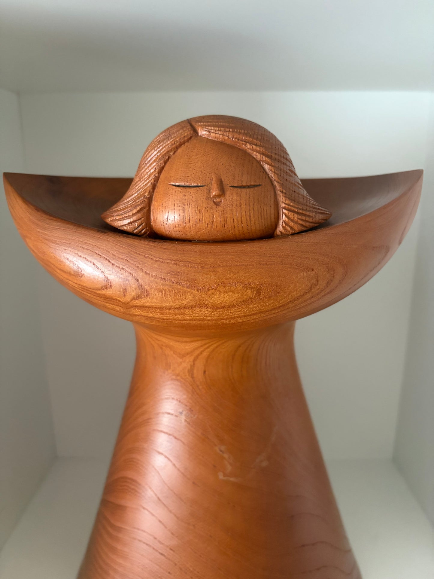 Exclusive Vintage Sosaku kokeshi by Aoki Ryoka (1931-) She is dated 1983