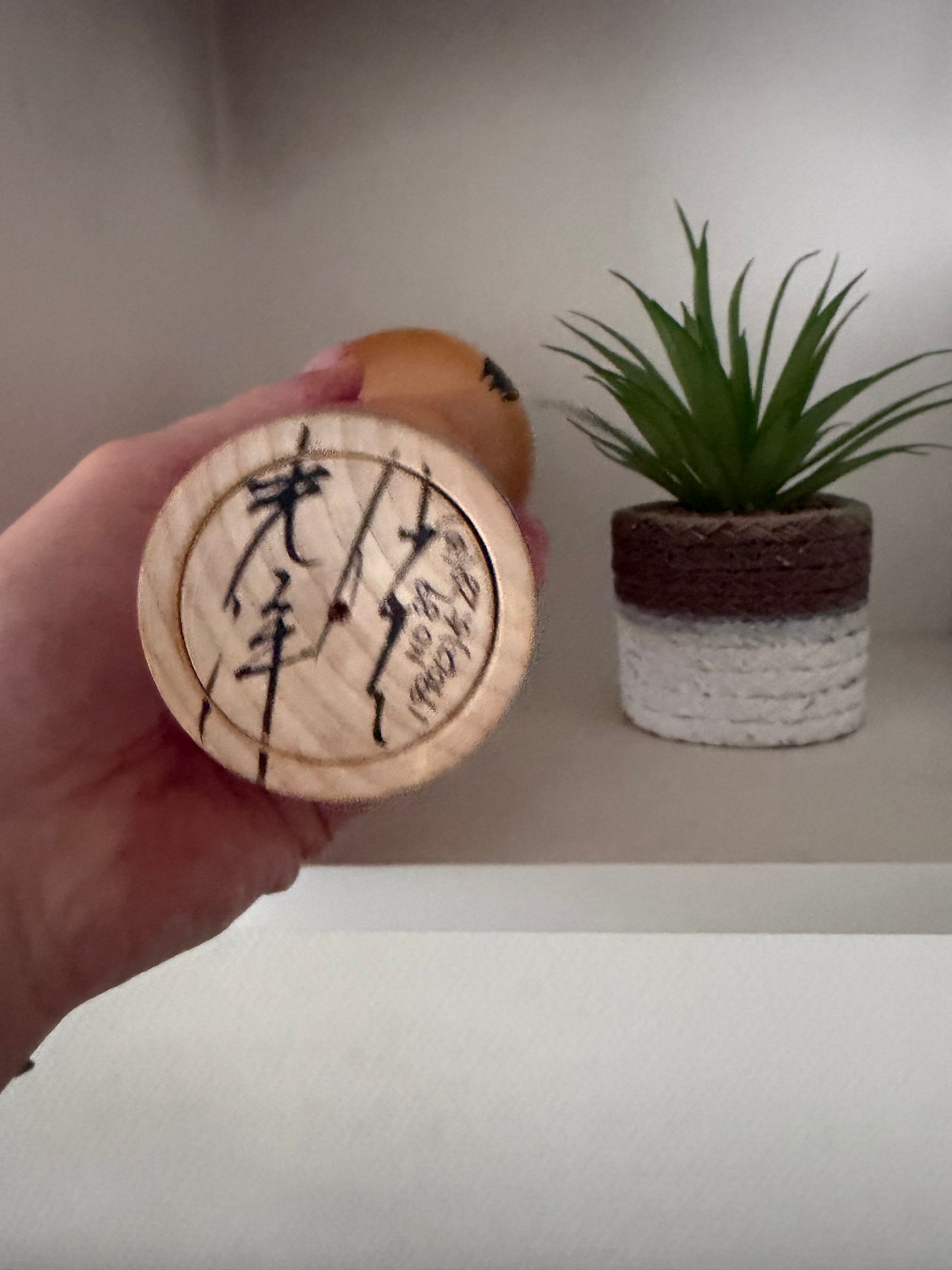 Vintage Togatta Kokeshi with Daruma made by Morimasa Sato (1926-2017)