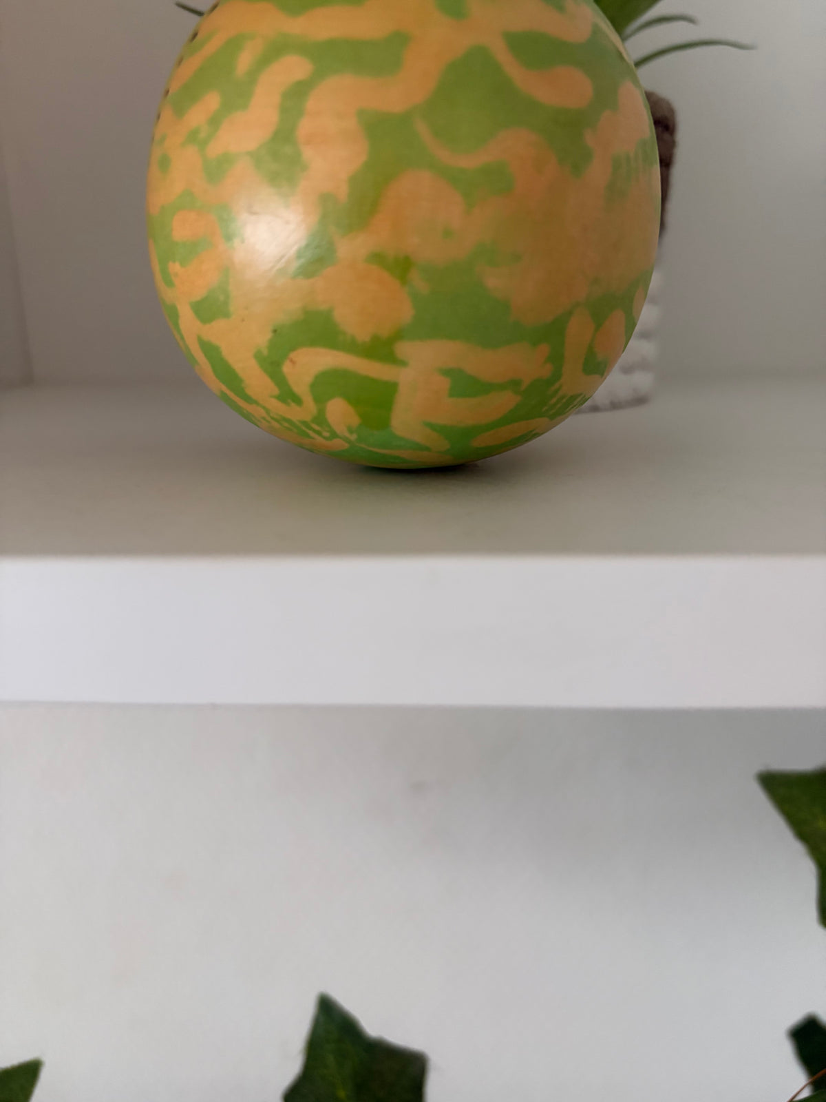 Rare vintage melon kokeshi by Hiroe Fukushima
