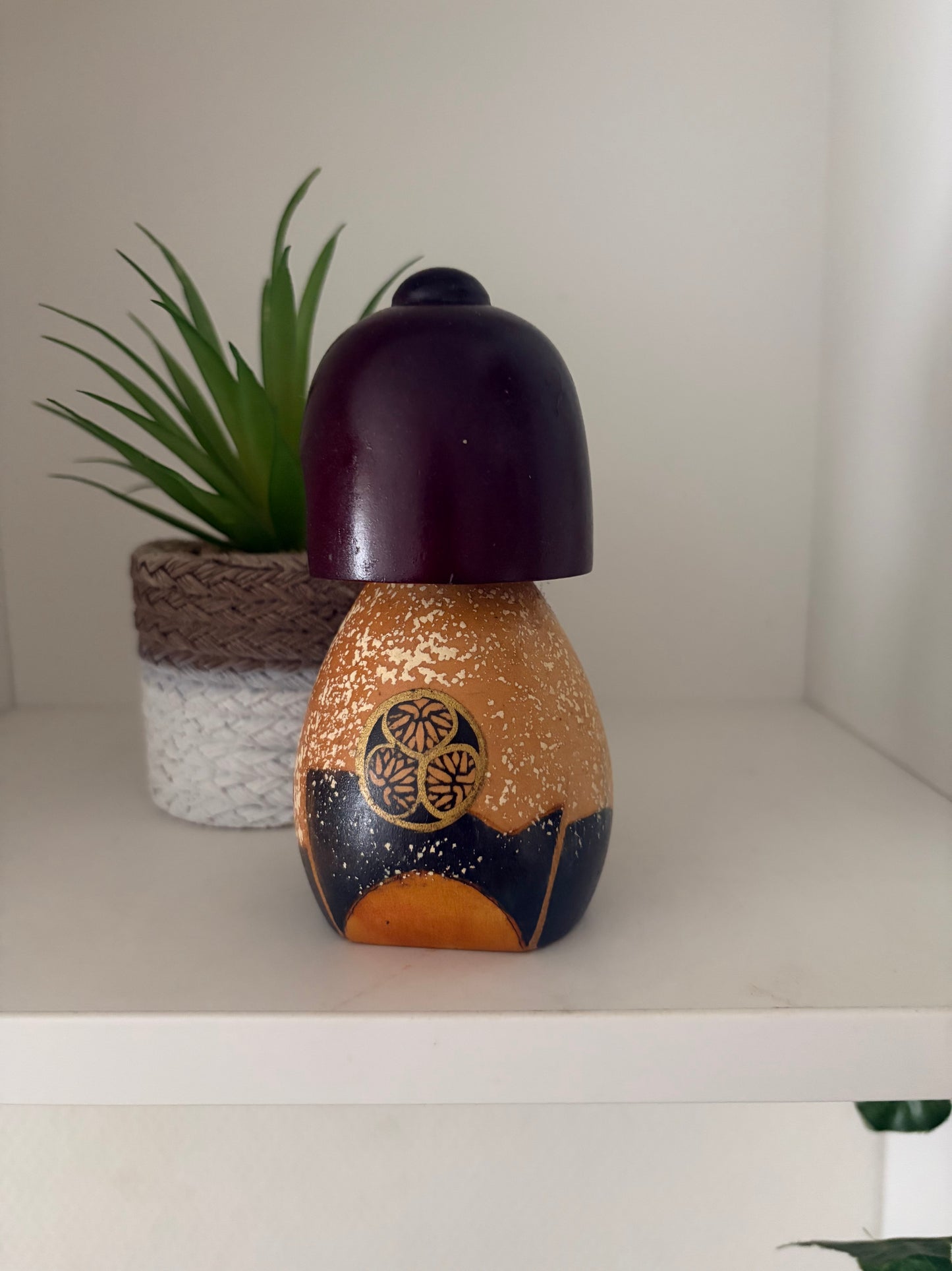 Rare Vintage Sosaku kokeshi by Aoki Ryoka (1931-)
