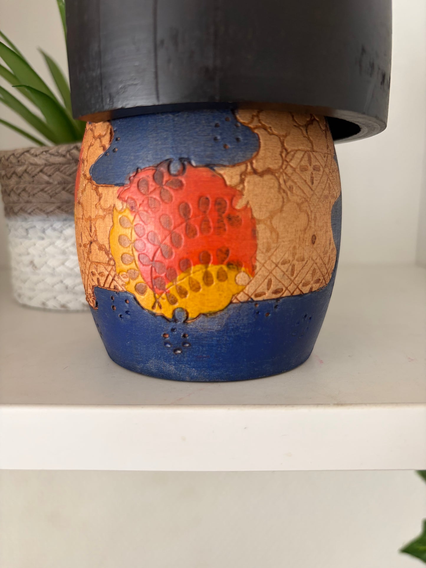 Vintage Gumma kokeshi by Kazuo Takamizawa (1927-)