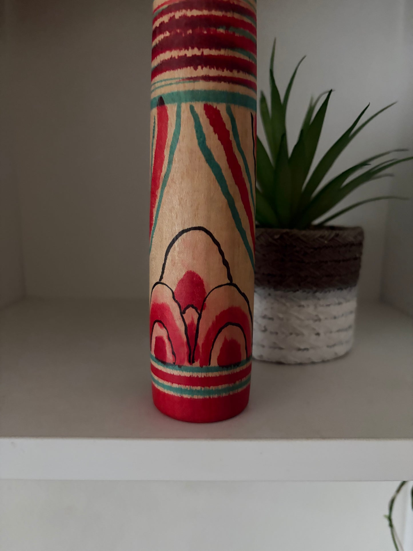 Vintage traditional Nakanosawa kokeshi by Seya Juji (1924–2004)