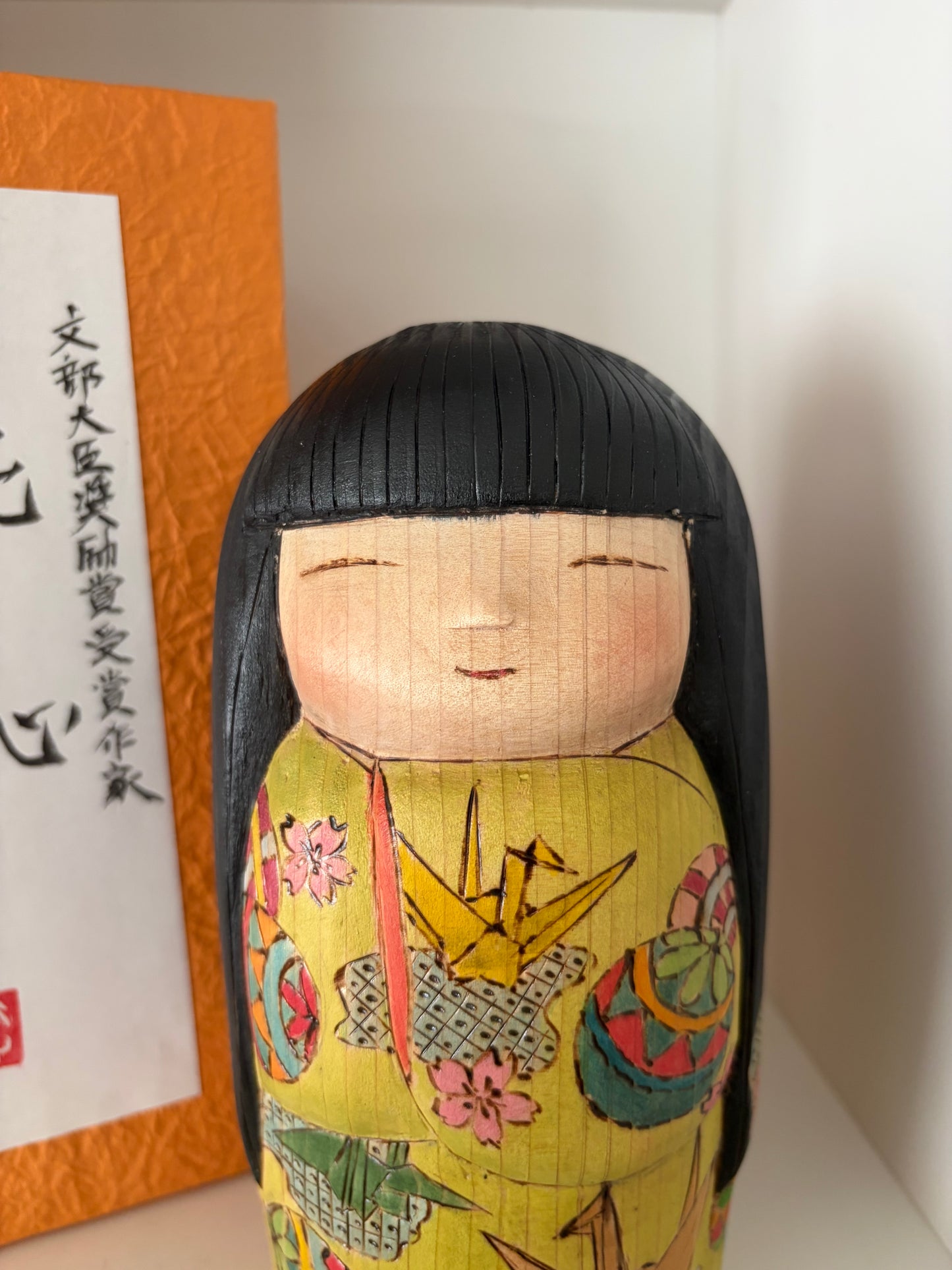 One of a kind kokeshi By Yuko Yamazaki- With box