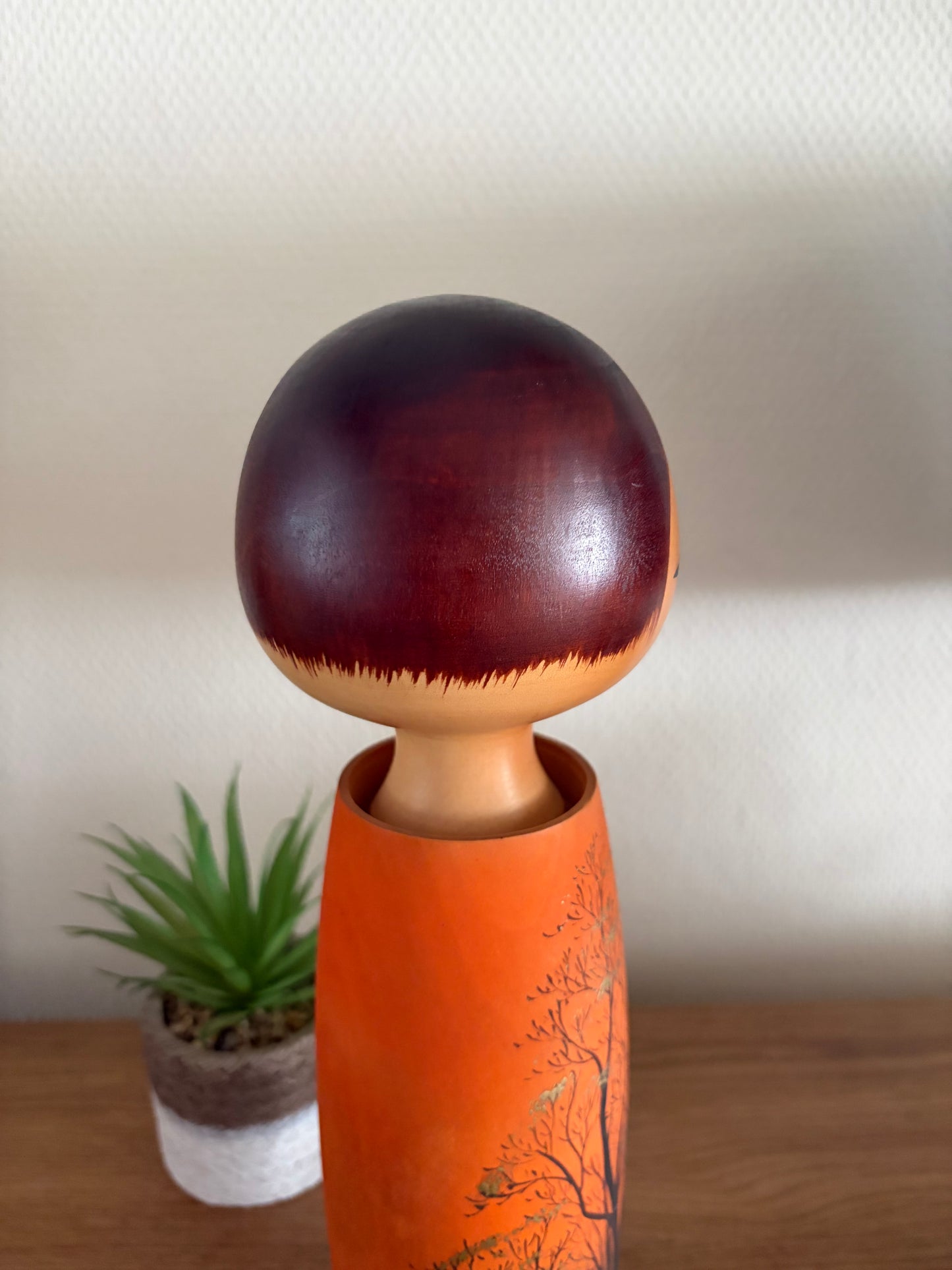 Exclusive vintage Sosaku kokeshi by Aoki Ryoka (1931-)