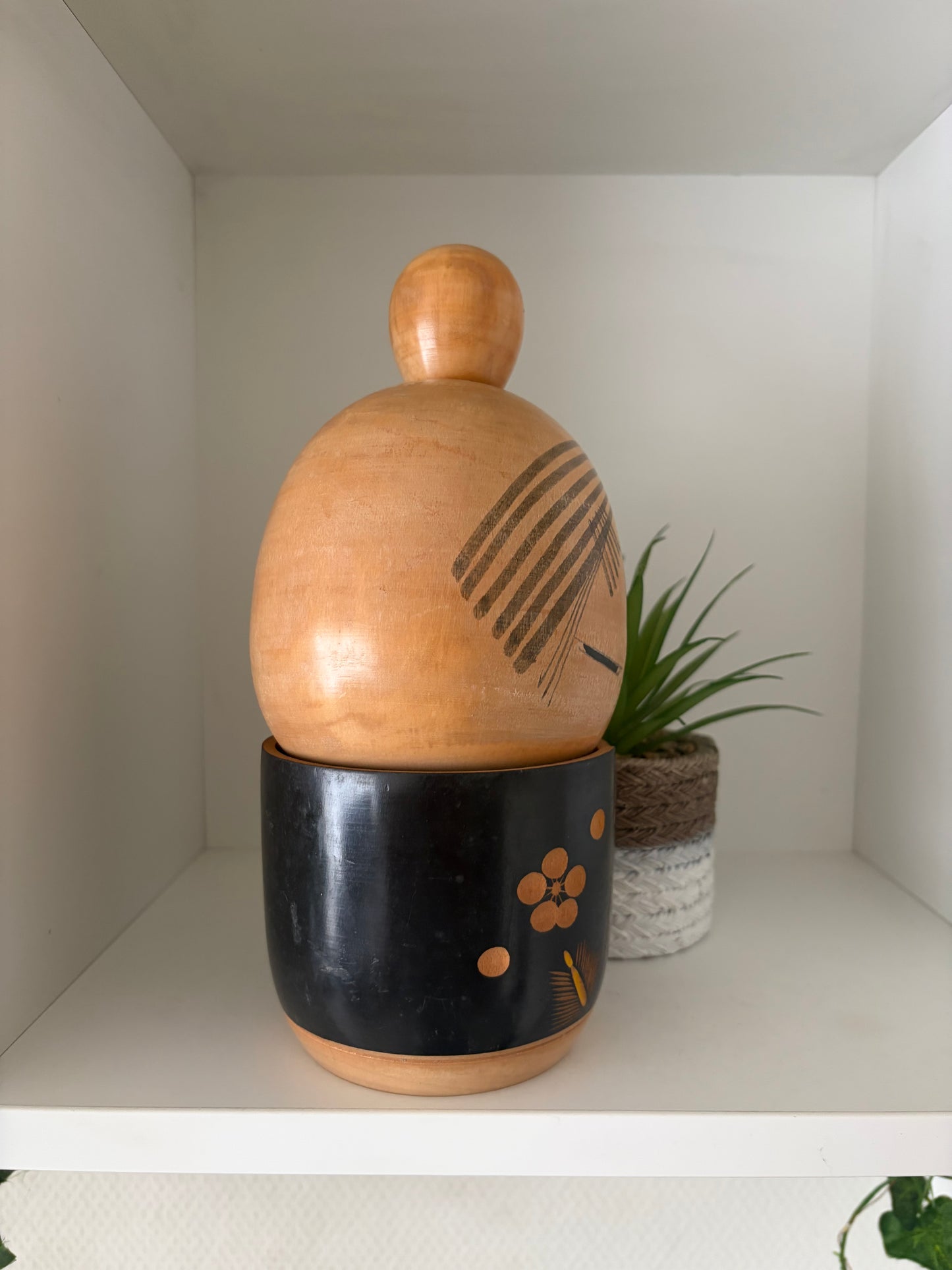 Chunky vintage Sosaku kokeshi by Sato Suigai (1920-)