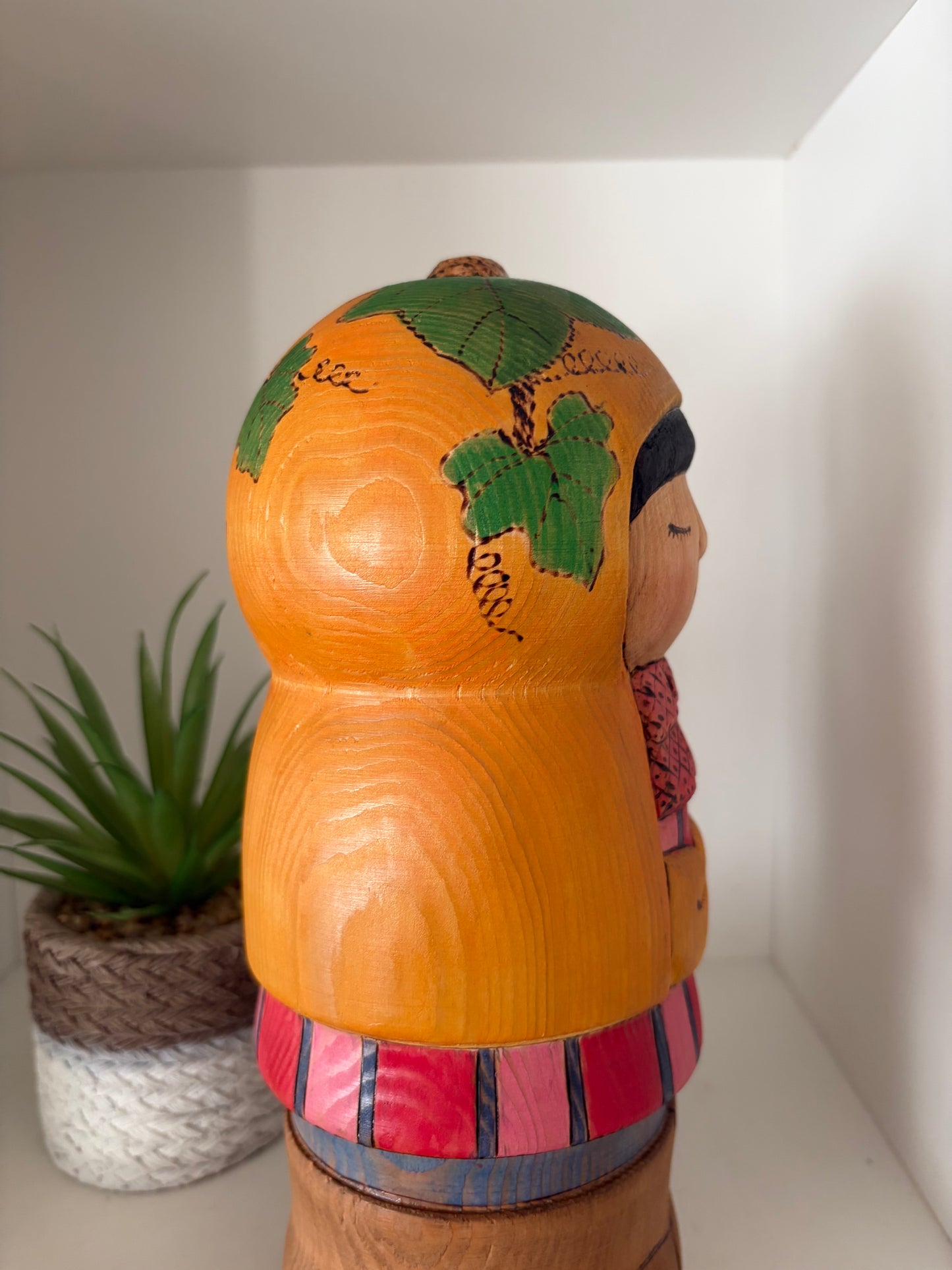 Modern Sosaku kokeshi by Yuko Yamazaki is part of her Halloween Series - With box