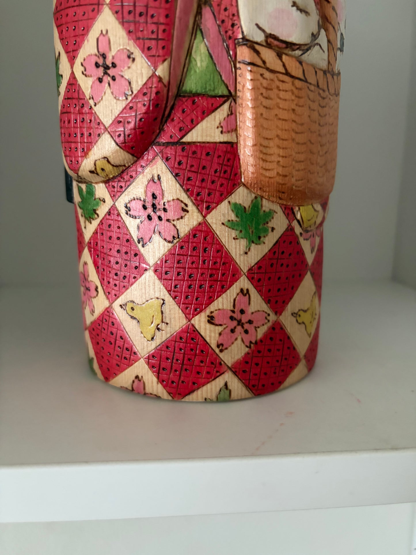Modern Sosaku kokeshi by Yuko Yamazaki is part of her Easter Series - With box