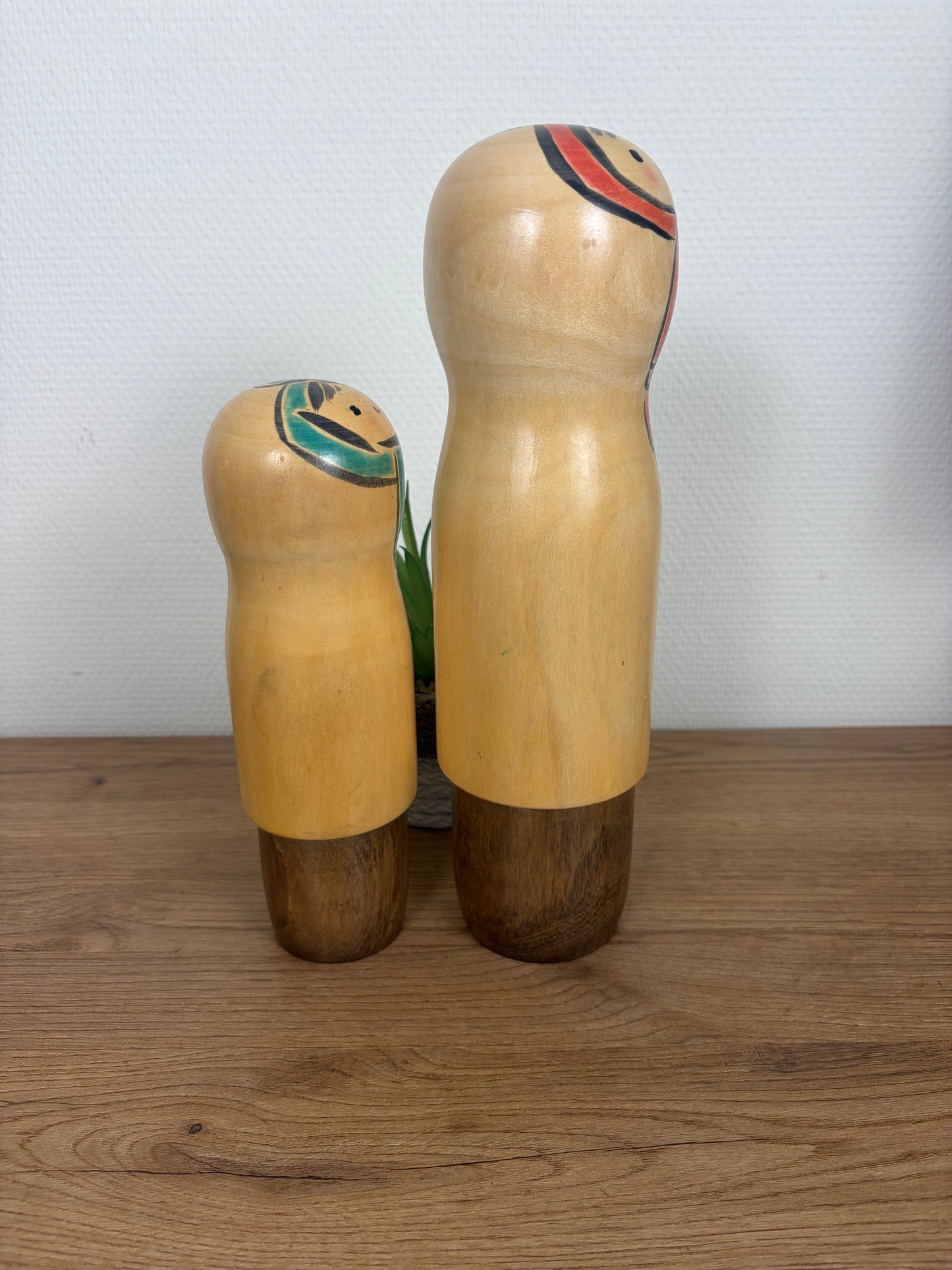 Rare set of Sosaku kokeshi by Kaganuma Masayuki - Mother and child