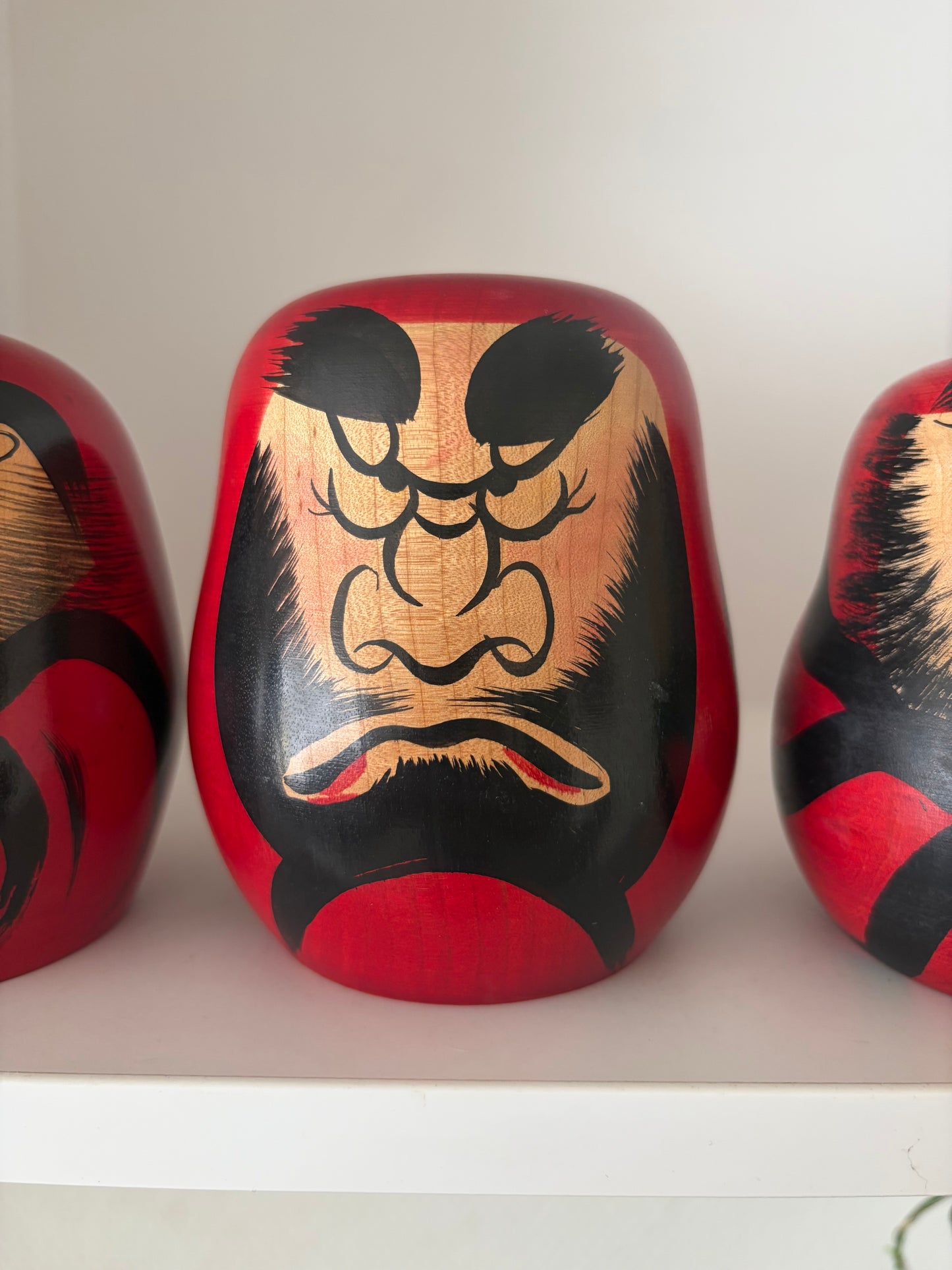 Complete first edition collection of 10 Daruma kokeshi by the Sony Family Club