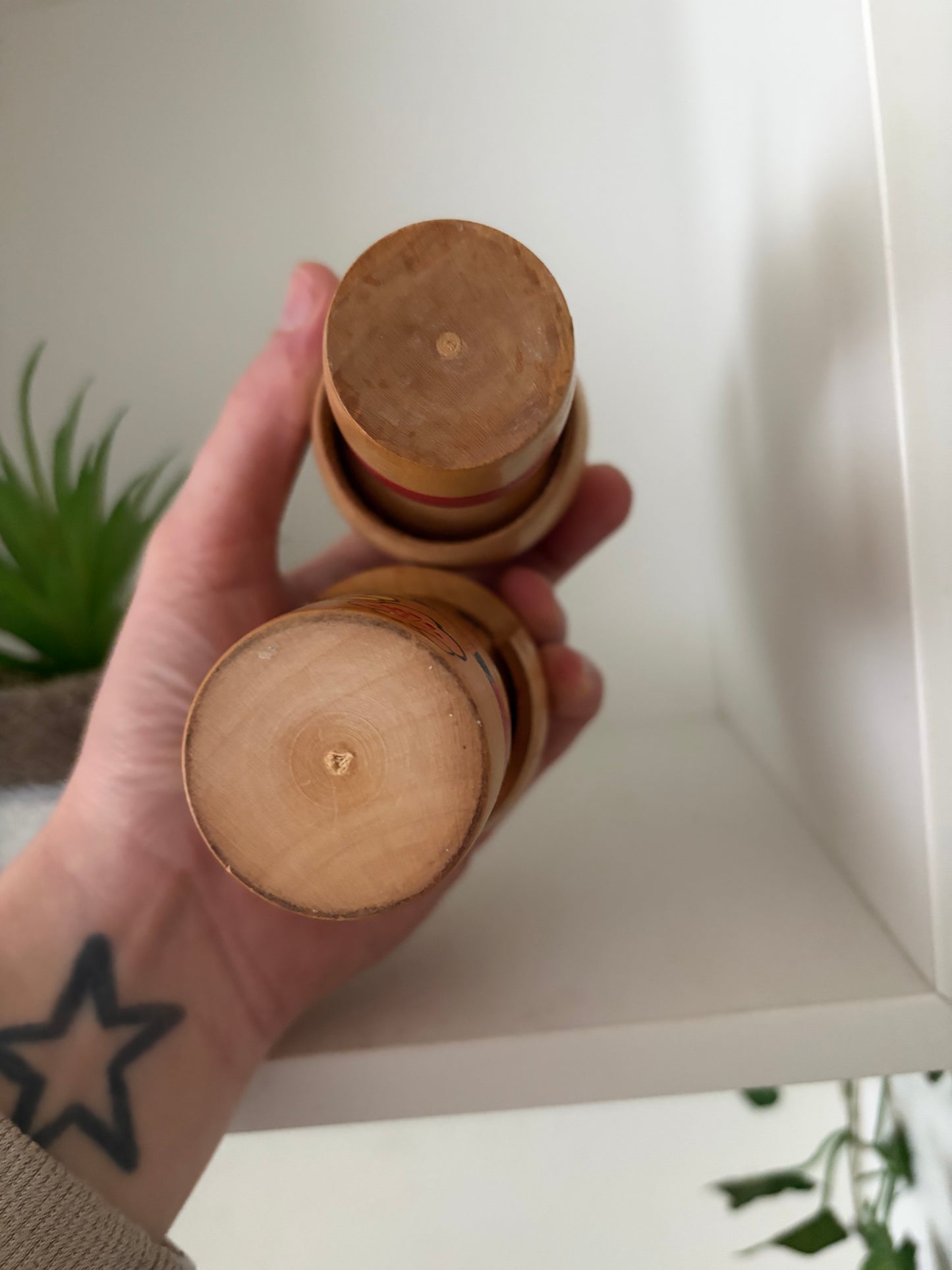 Lovely set of two vintage Sosaku kokeshi