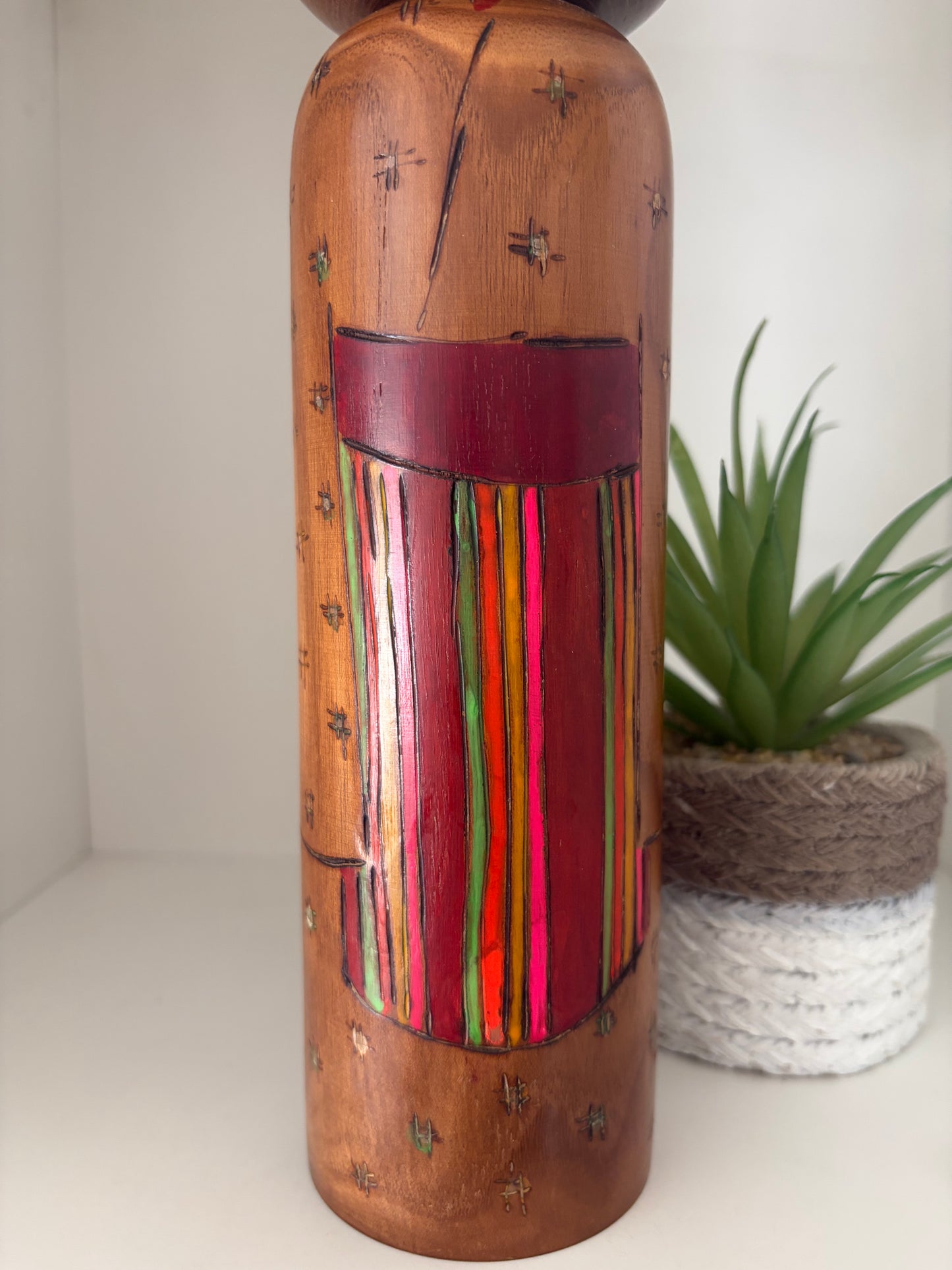 Vintage Creative Kokeshi By Takahashi Akinori (1957-)