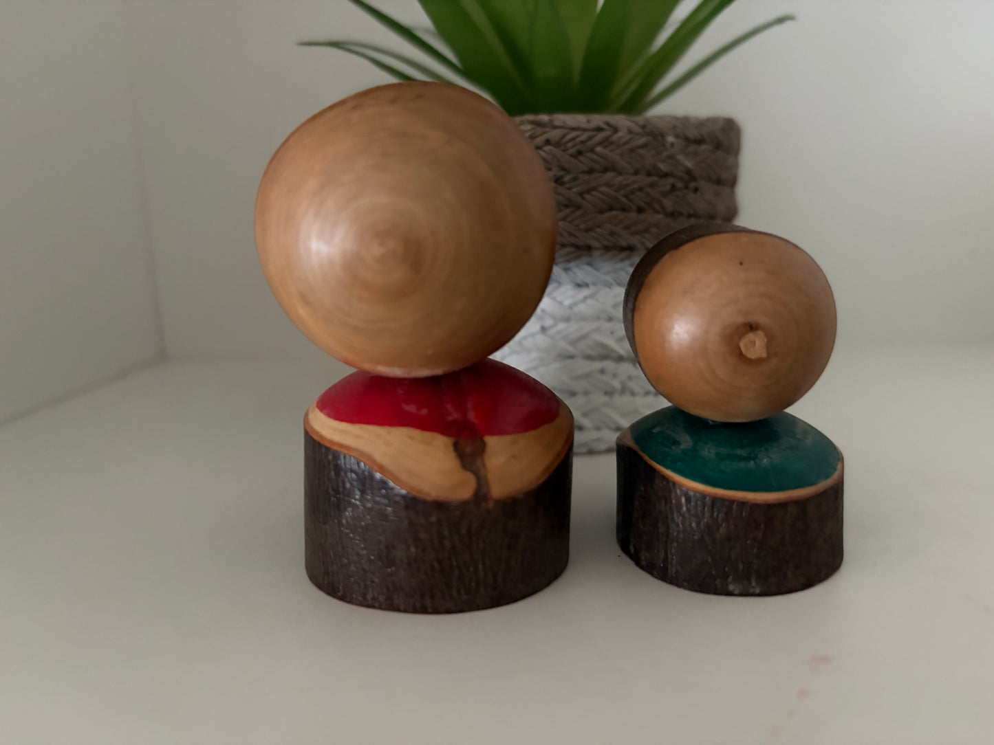 Rare Vintage Sosaku kokeshi set by Hideo Ishihara (1925-1999)