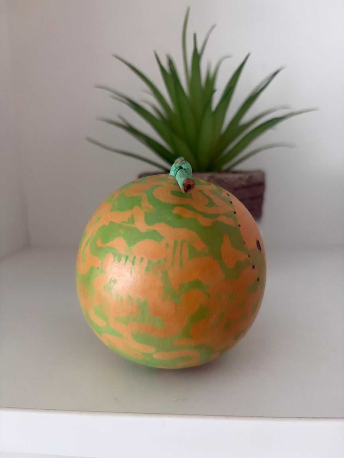 Rare vintage melon kokeshi by Hiroe Fukushima