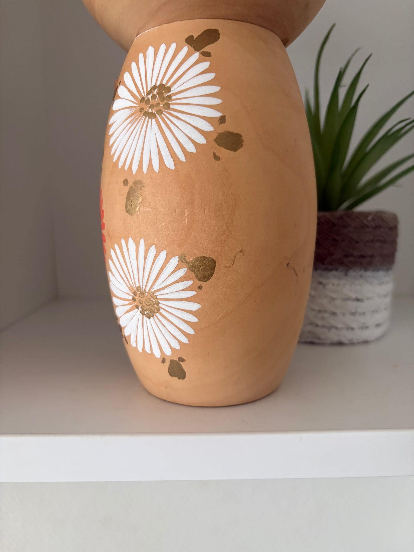 Vintage Sosaku kokeshi by Aoki Ryoka (1931-)