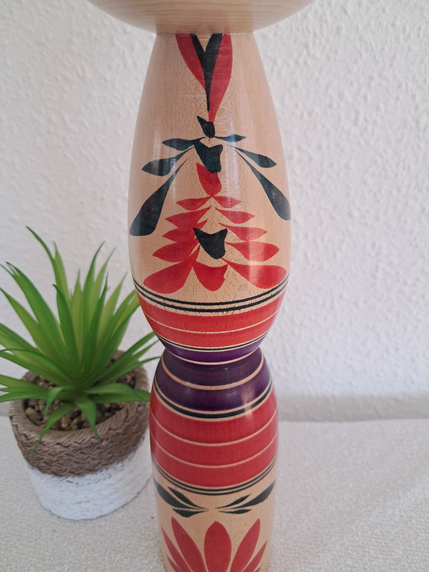 Vintage big Yajiro kokeshi made by Takazawa Noriichi (1941～)