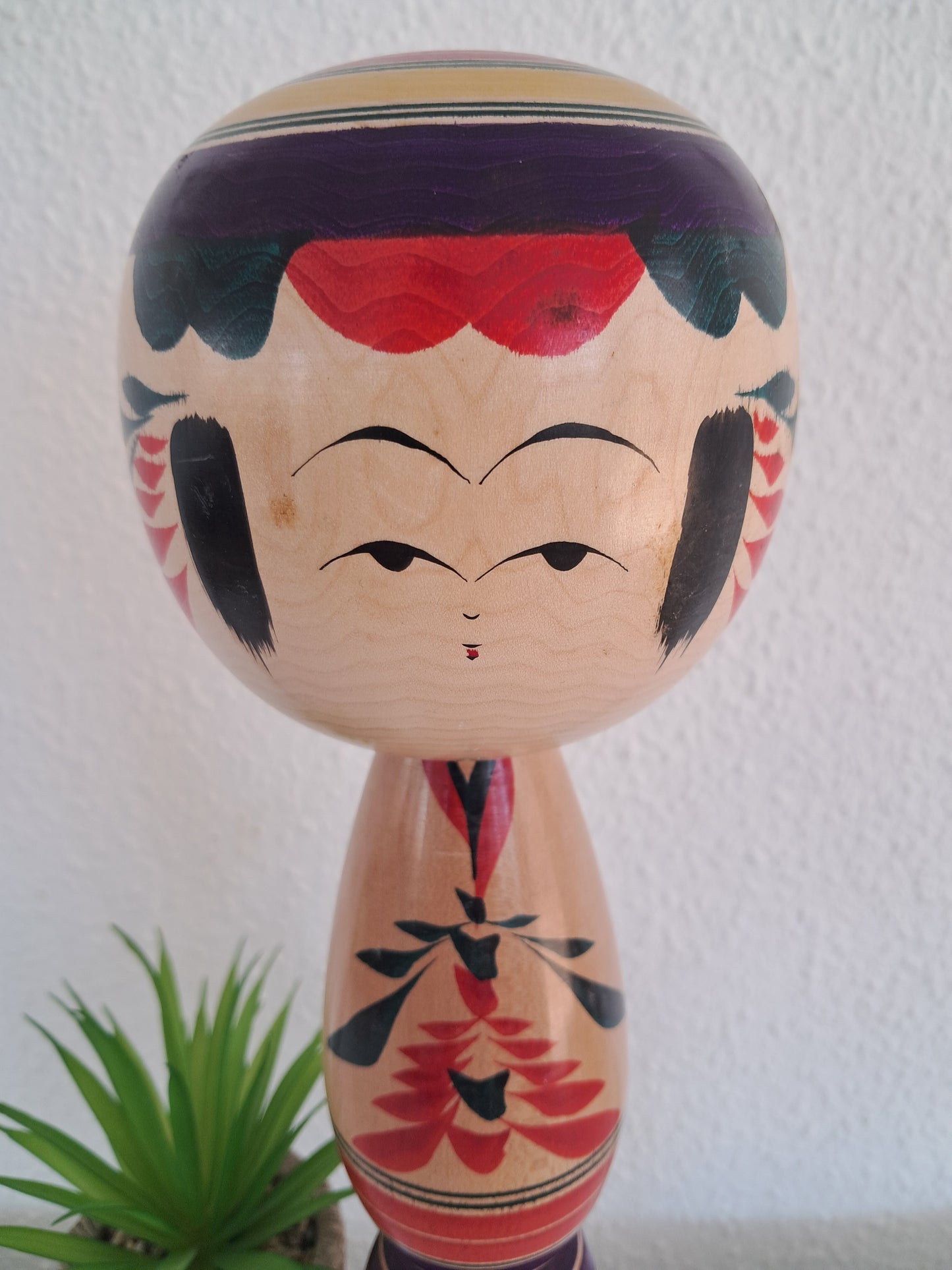 Vintage big Yajiro kokeshi made by Takazawa Noriichi (1941～)