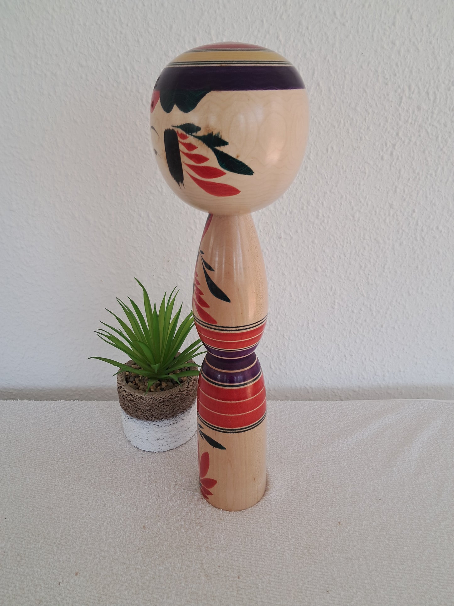 Vintage big Yajiro kokeshi made by Takazawa Noriichi (1941～)