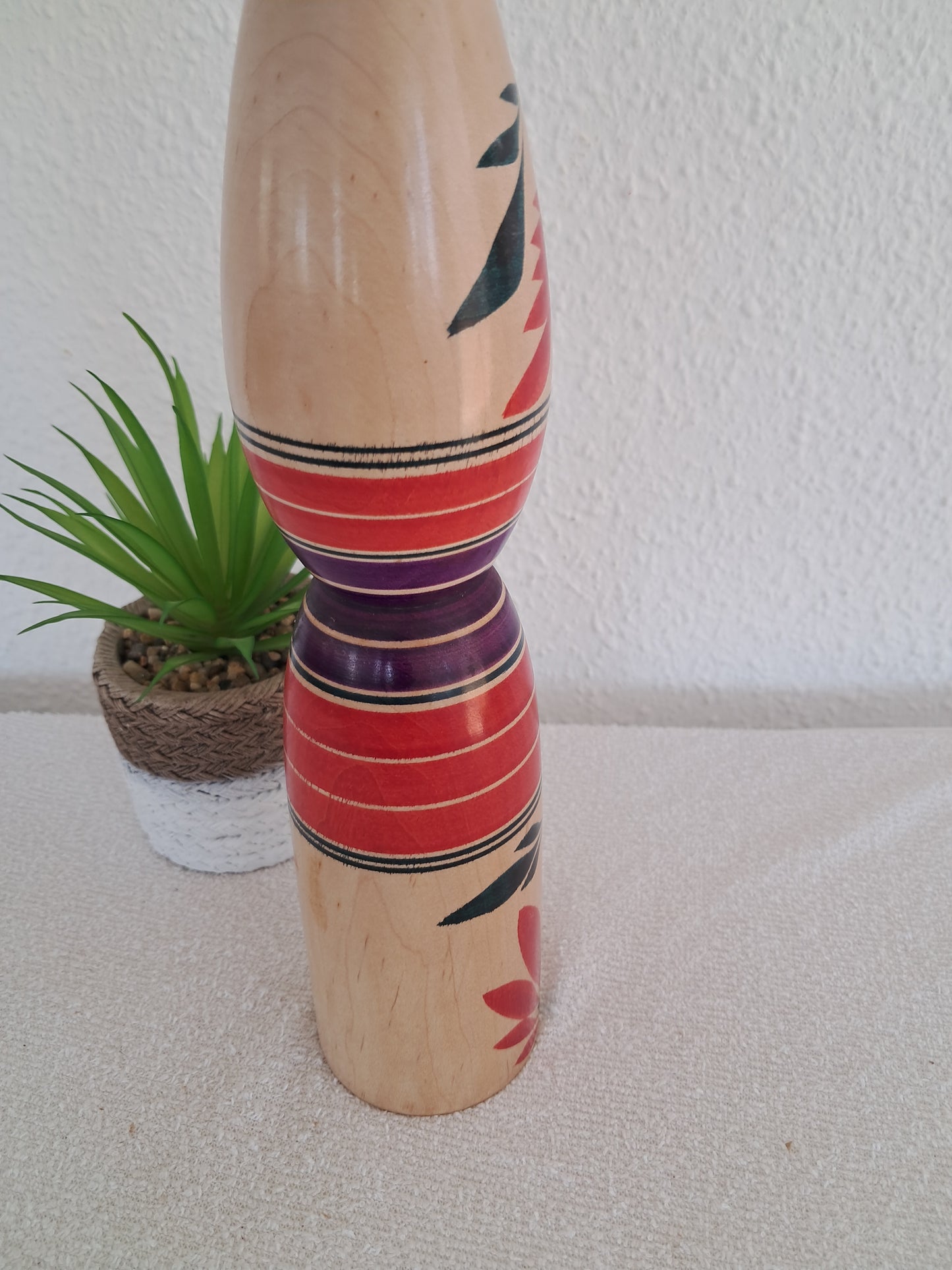 Vintage big Yajiro kokeshi made by Takazawa Noriichi (1941～)