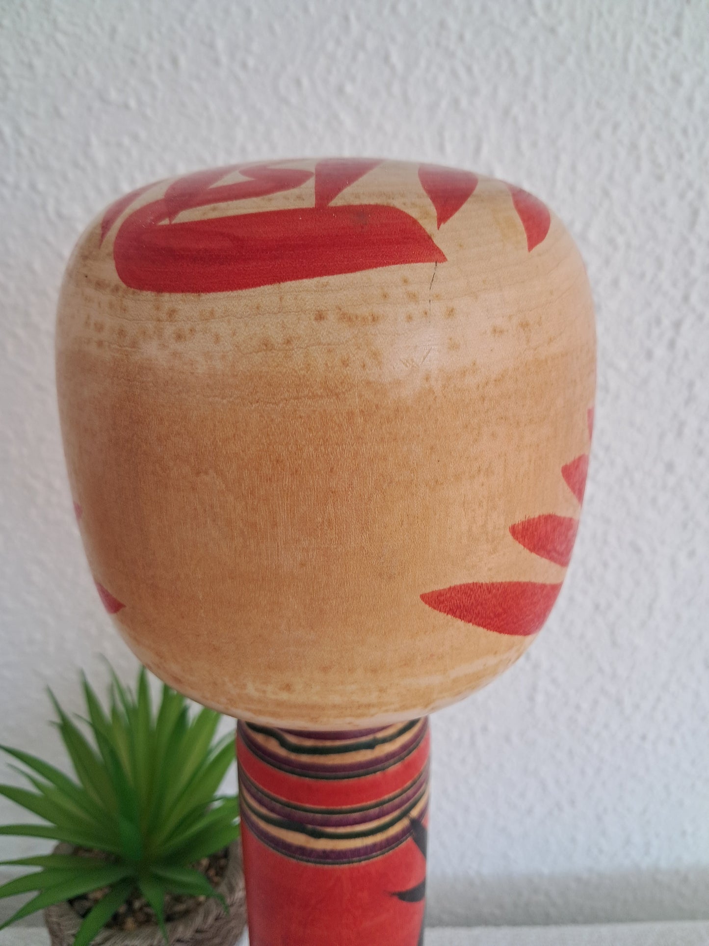 Vintage Togatta Kokeshi with Daruma made by Morimasa Sato (1926-2017)