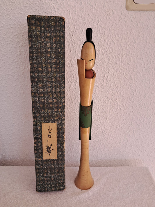 Exclusive Vintage Kokeshi By Shozan Shido (1932-1995) With original box.