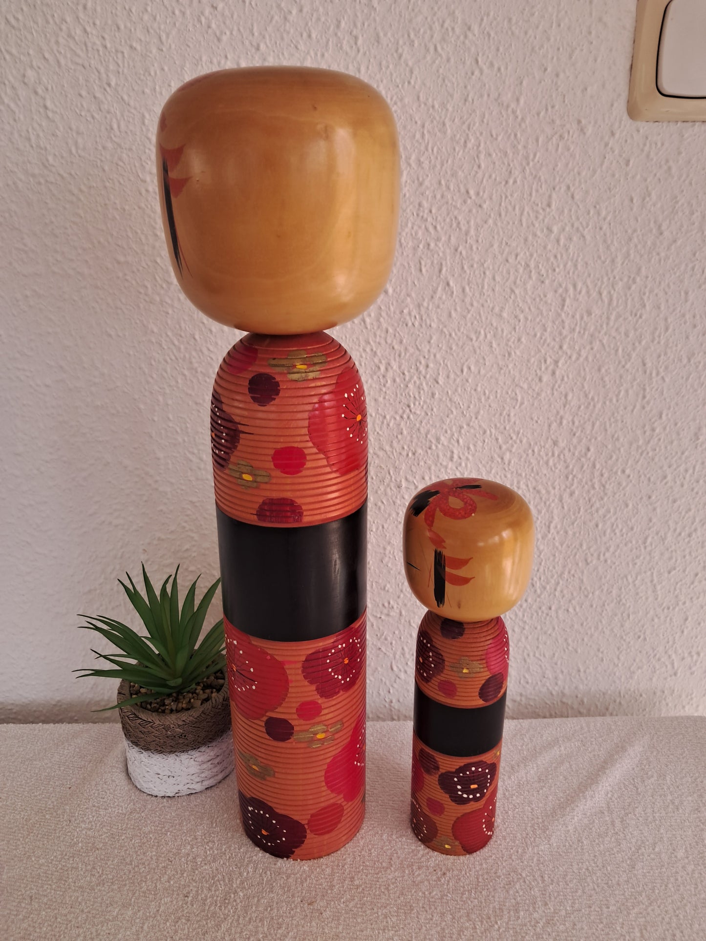 Exclusive Pair of Vintage Creative Kokeshi By Takahashi Akinori (1957 - )