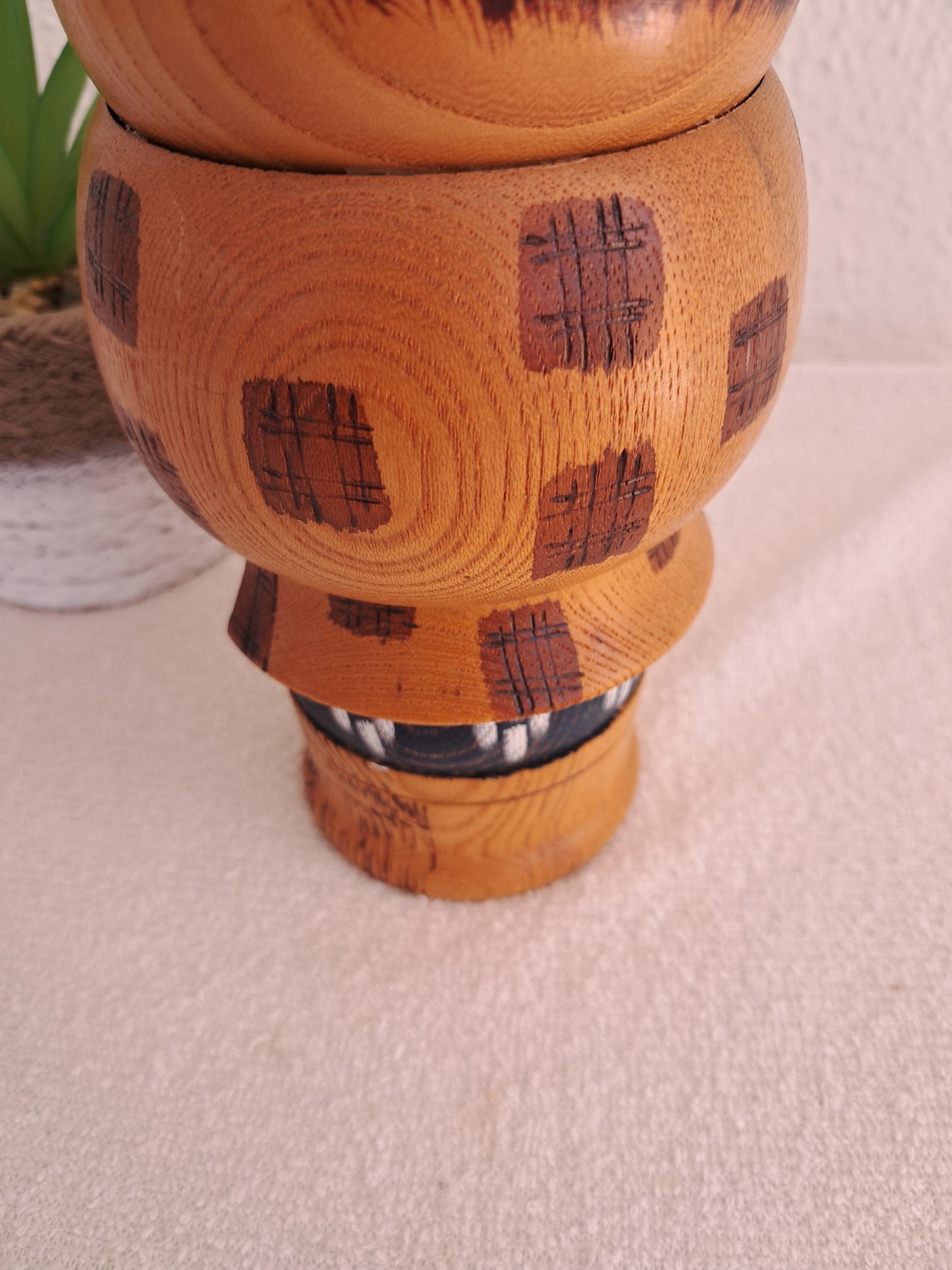 Exclusive Vintage Sosaku Kokeshi by Aoki Ryoka (1931-) 