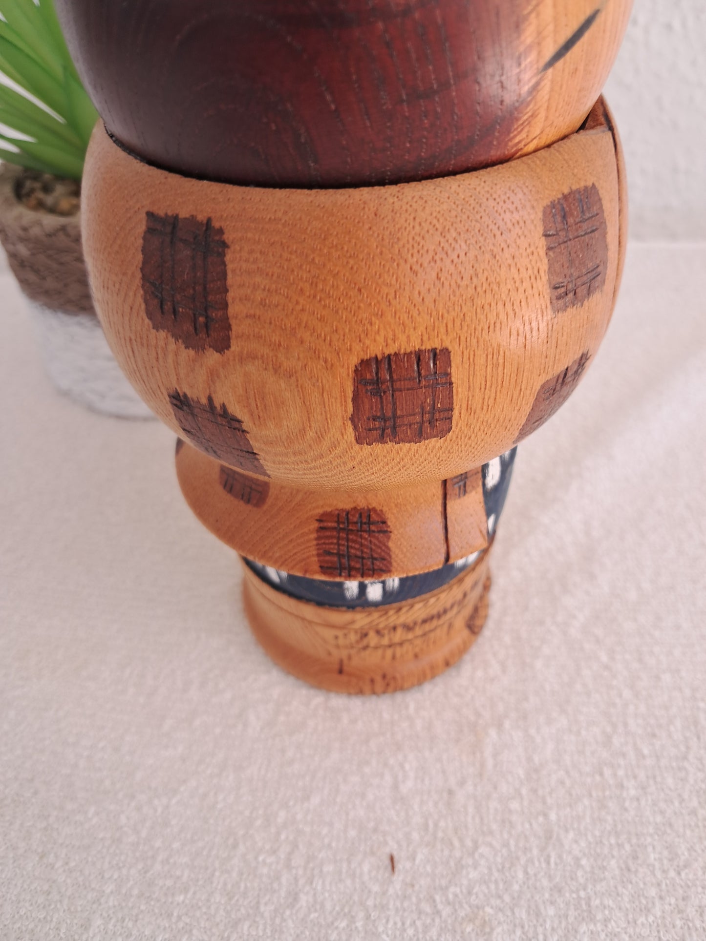 Exclusive Vintage Sosaku Kokeshi by Aoki Ryoka (1931-) 