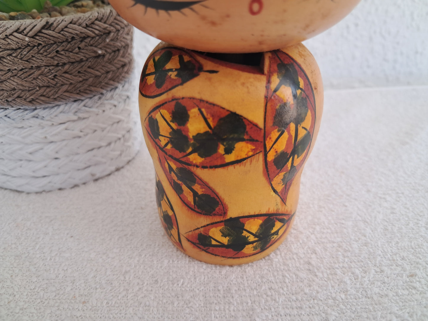 Rare kokeshi by female artisan Chie Tamura