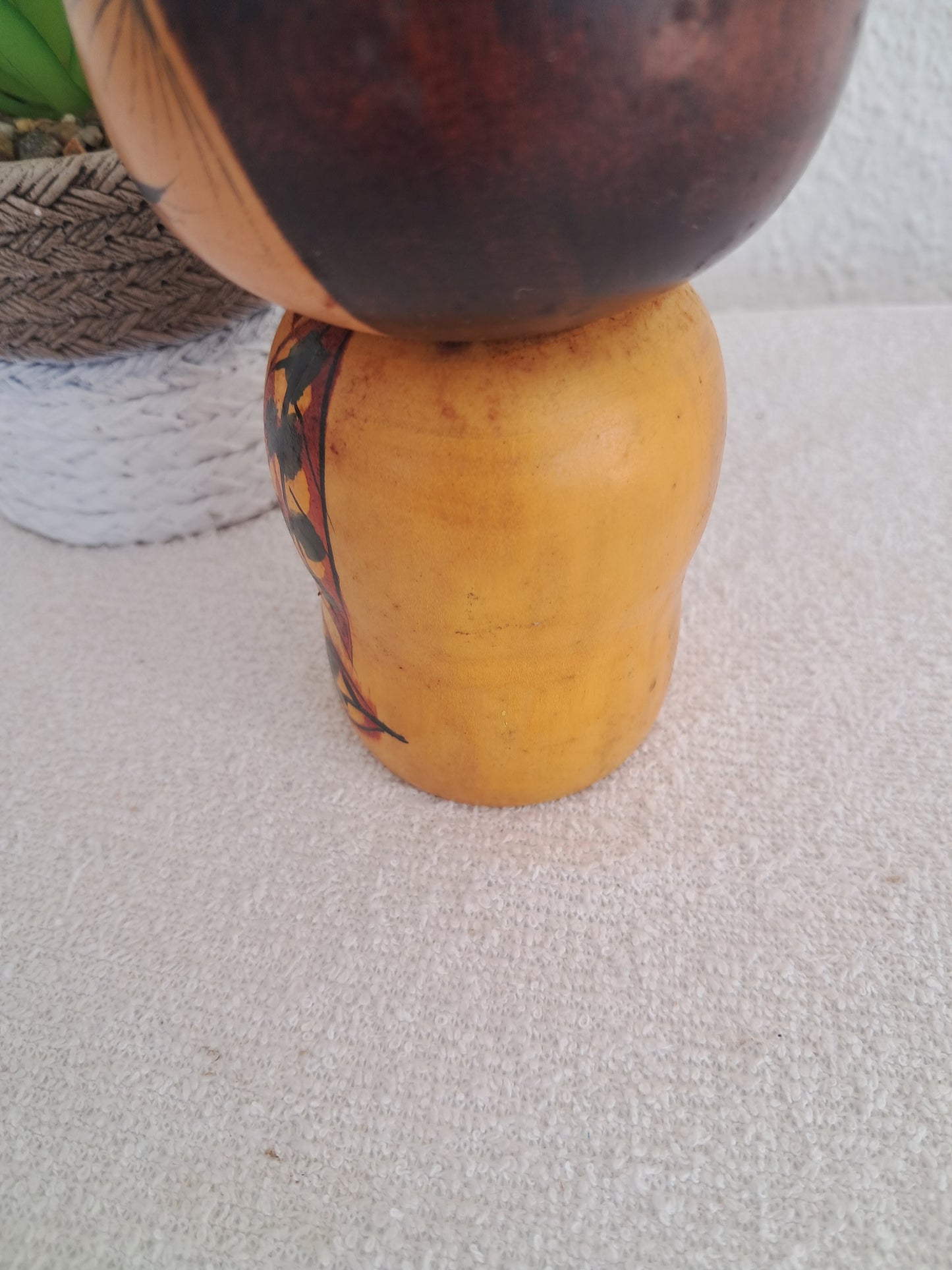 Rare kokeshi by female artisan Chie Tamura