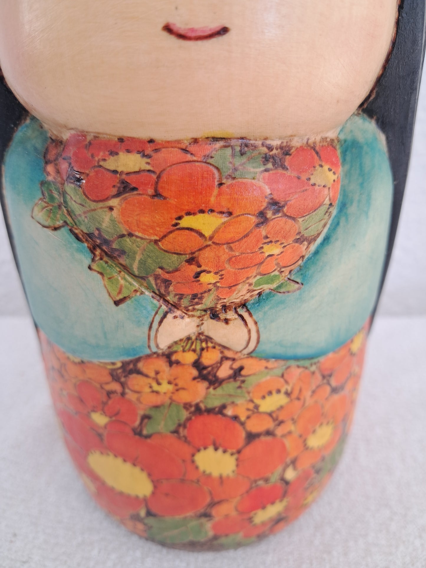 Exclusive Kokeshi made by Yuko Yamazaki (1956-)