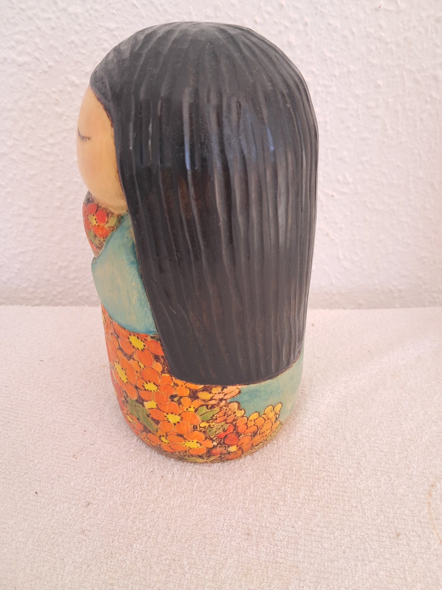 Exclusive Kokeshi made by Yuko Yamazaki (1956-)