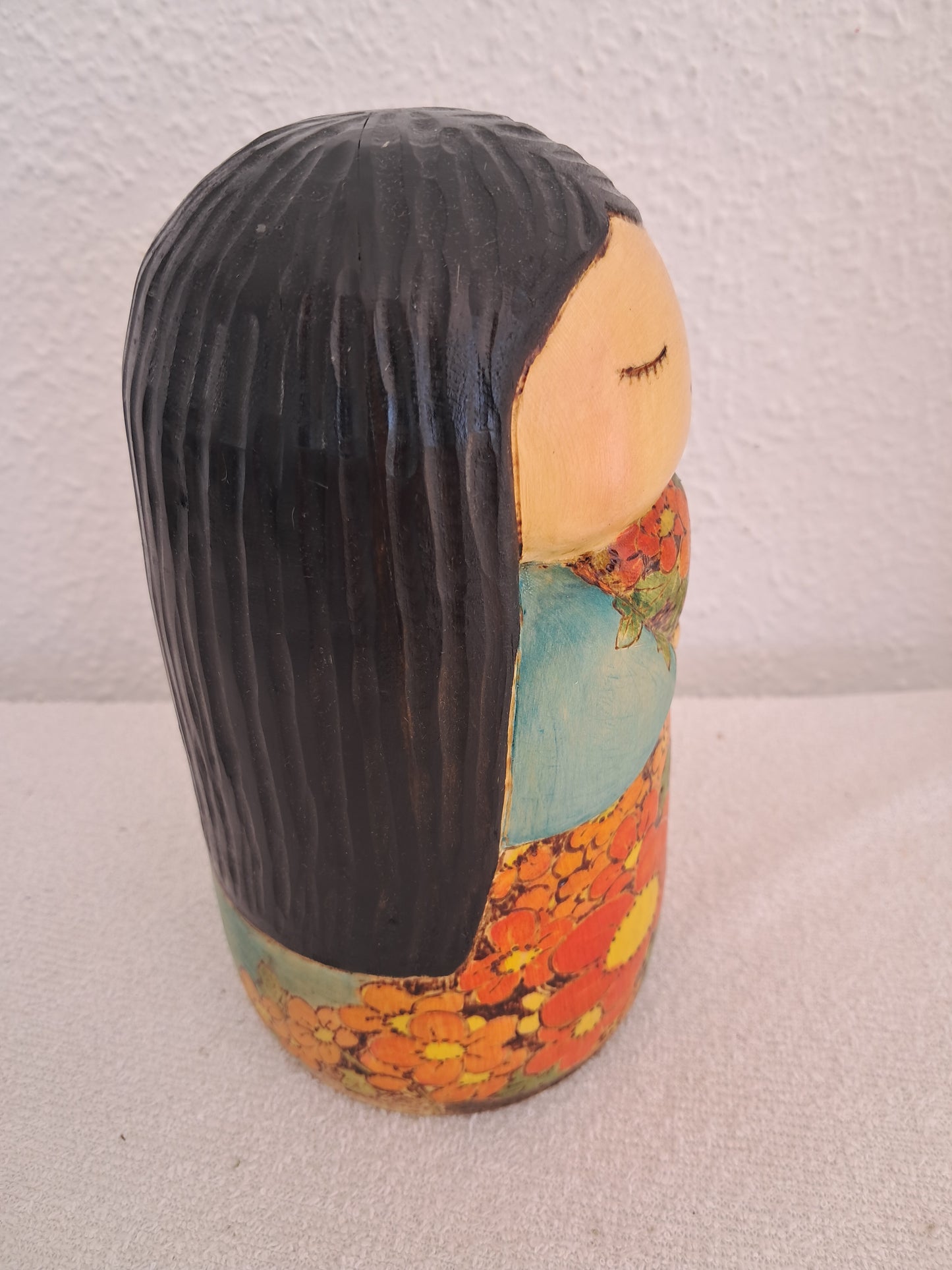 Exclusive Kokeshi made by Yuko Yamazaki (1956-)