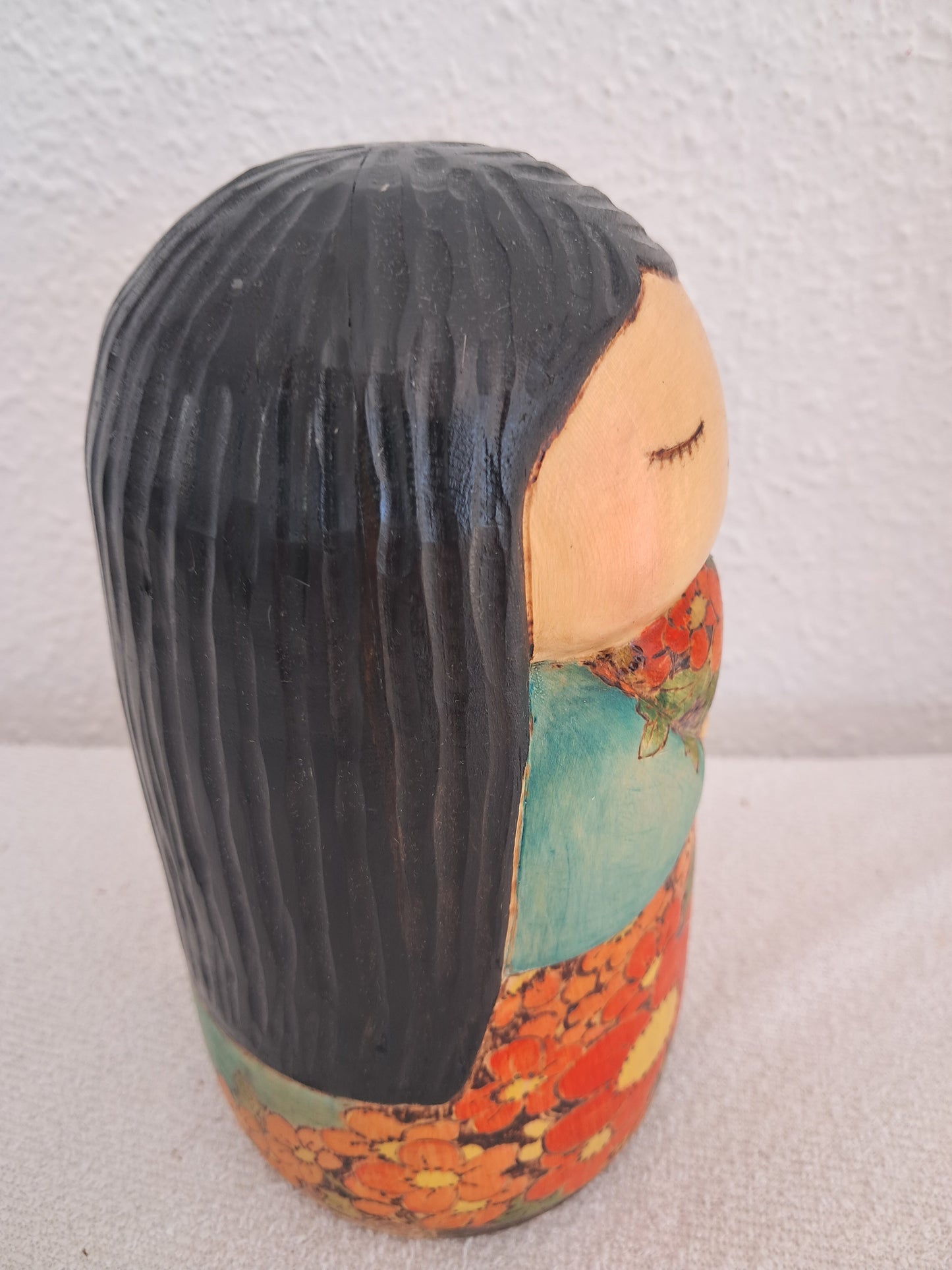 Exclusive Kokeshi made by Yuko Yamazaki (1956-)