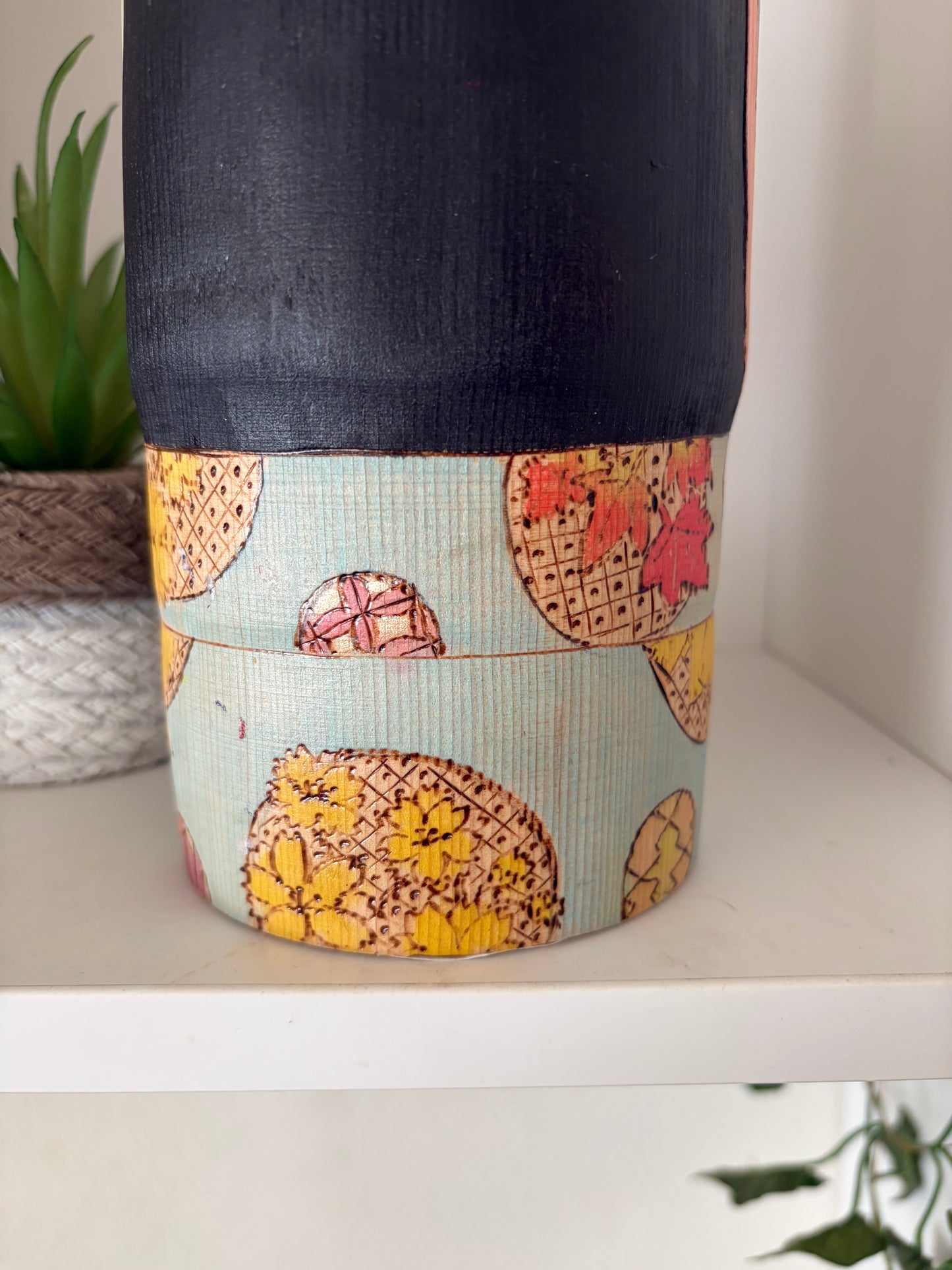 Modern Sosaku kokeshi by Yuko Yamazaki is part of her Halloween Series - With box