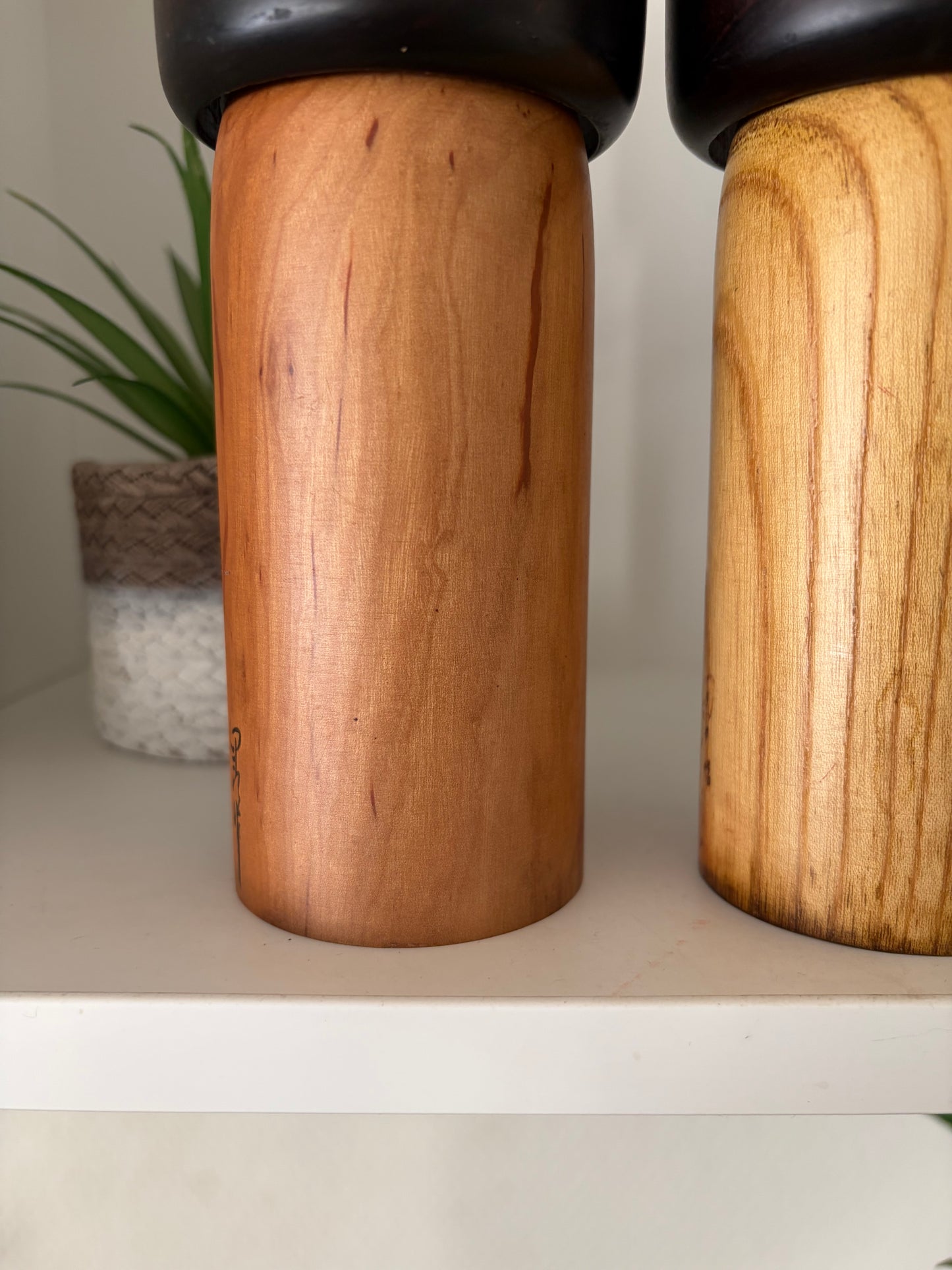 Set of two vintage Gumma kokeshi by Usaburo