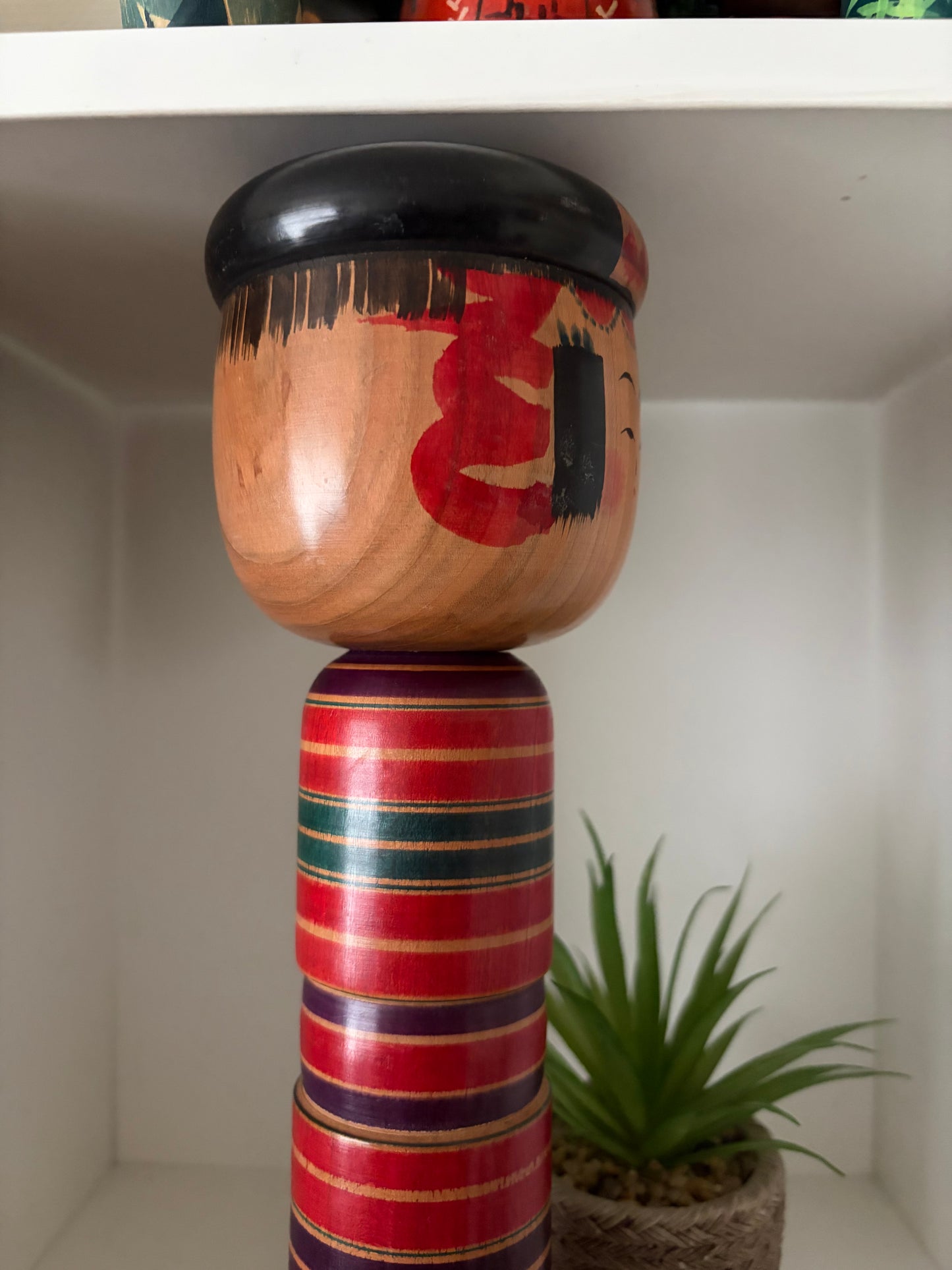 Vintage Yajiro kokeshi by Niiyama Hisashi with hat