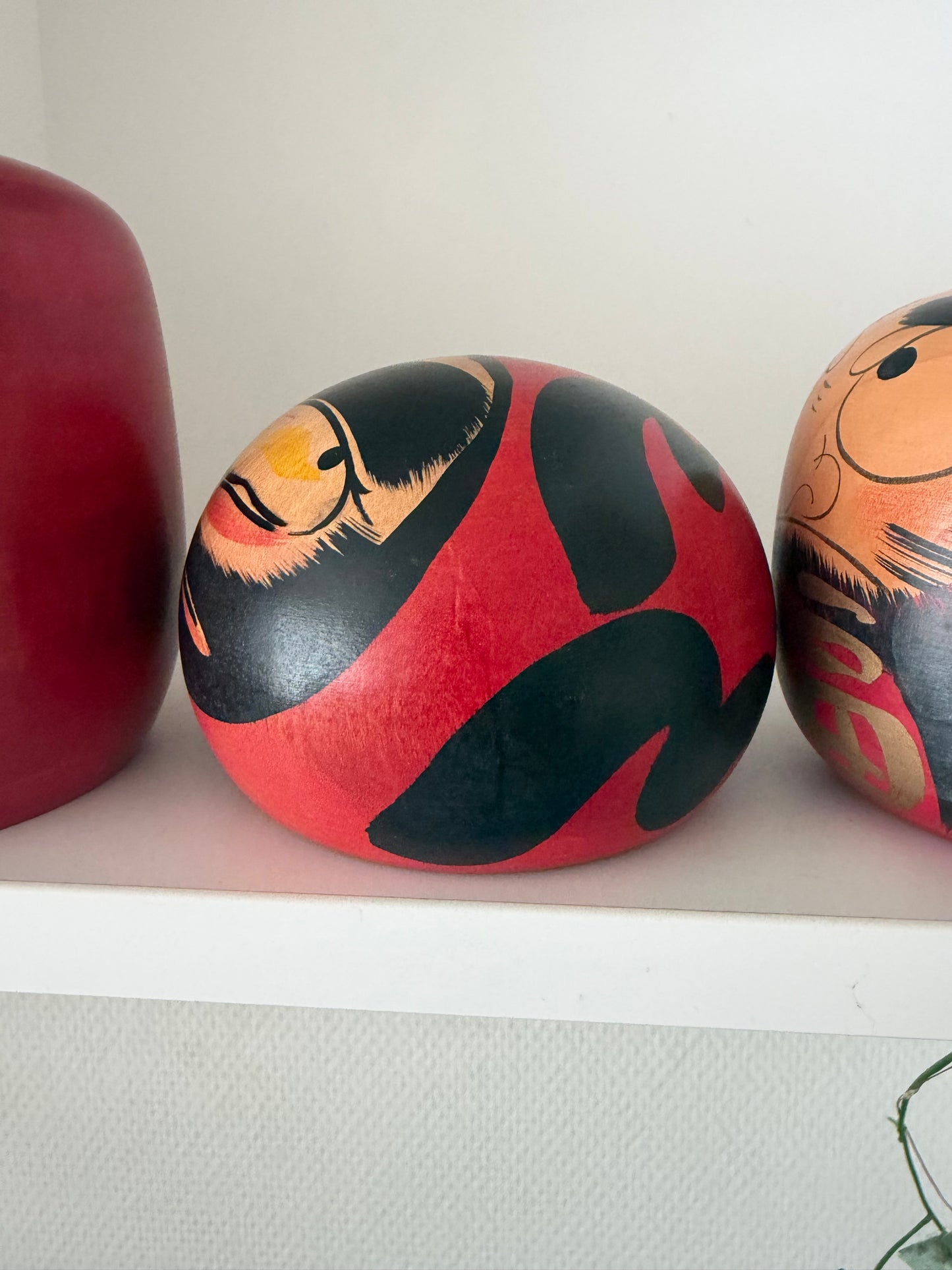 Complete first edition collection of 10 Daruma kokeshi by the Sony Family Club