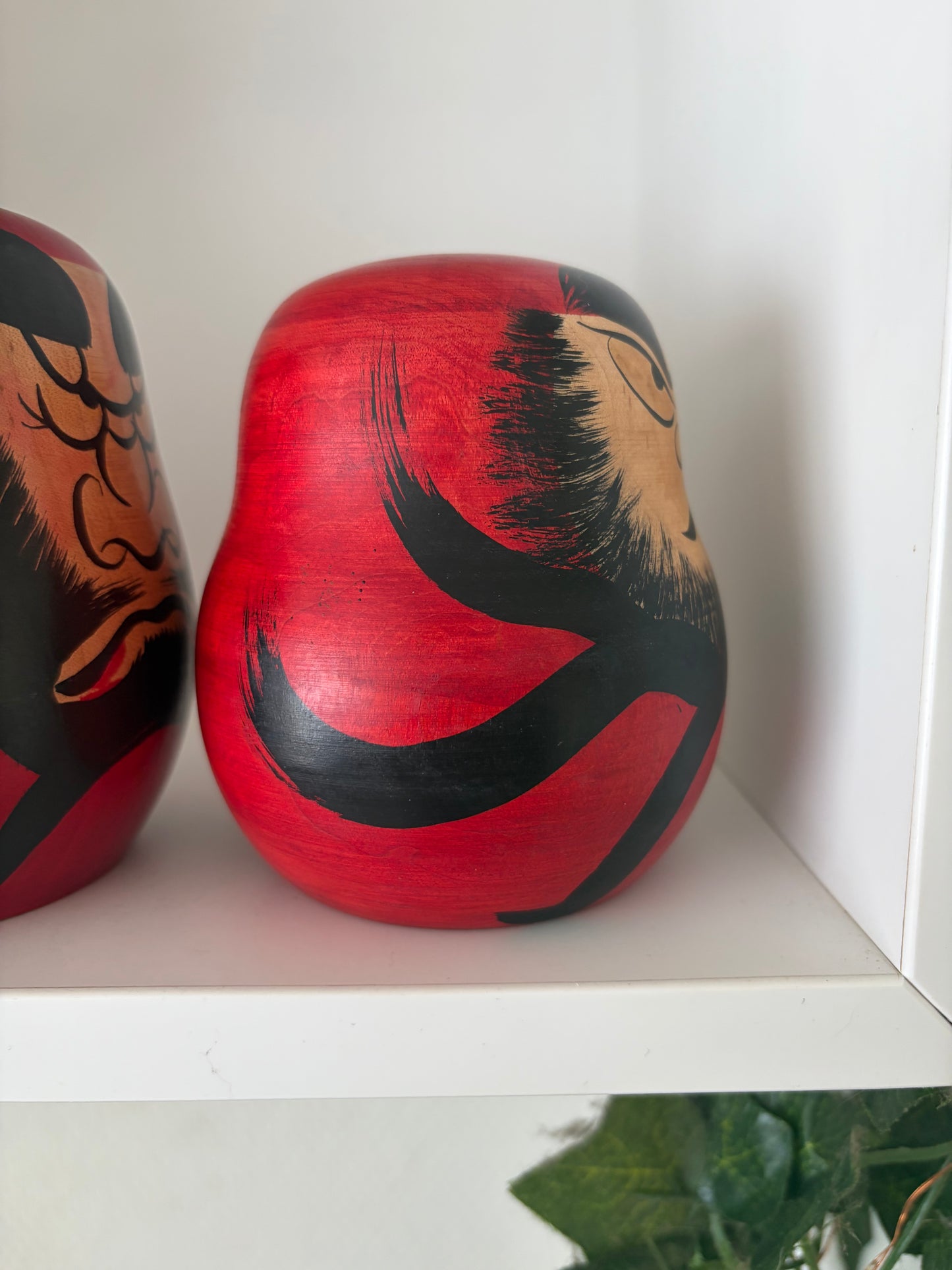 Complete first edition collection of 10 Daruma kokeshi by the Sony Family Club