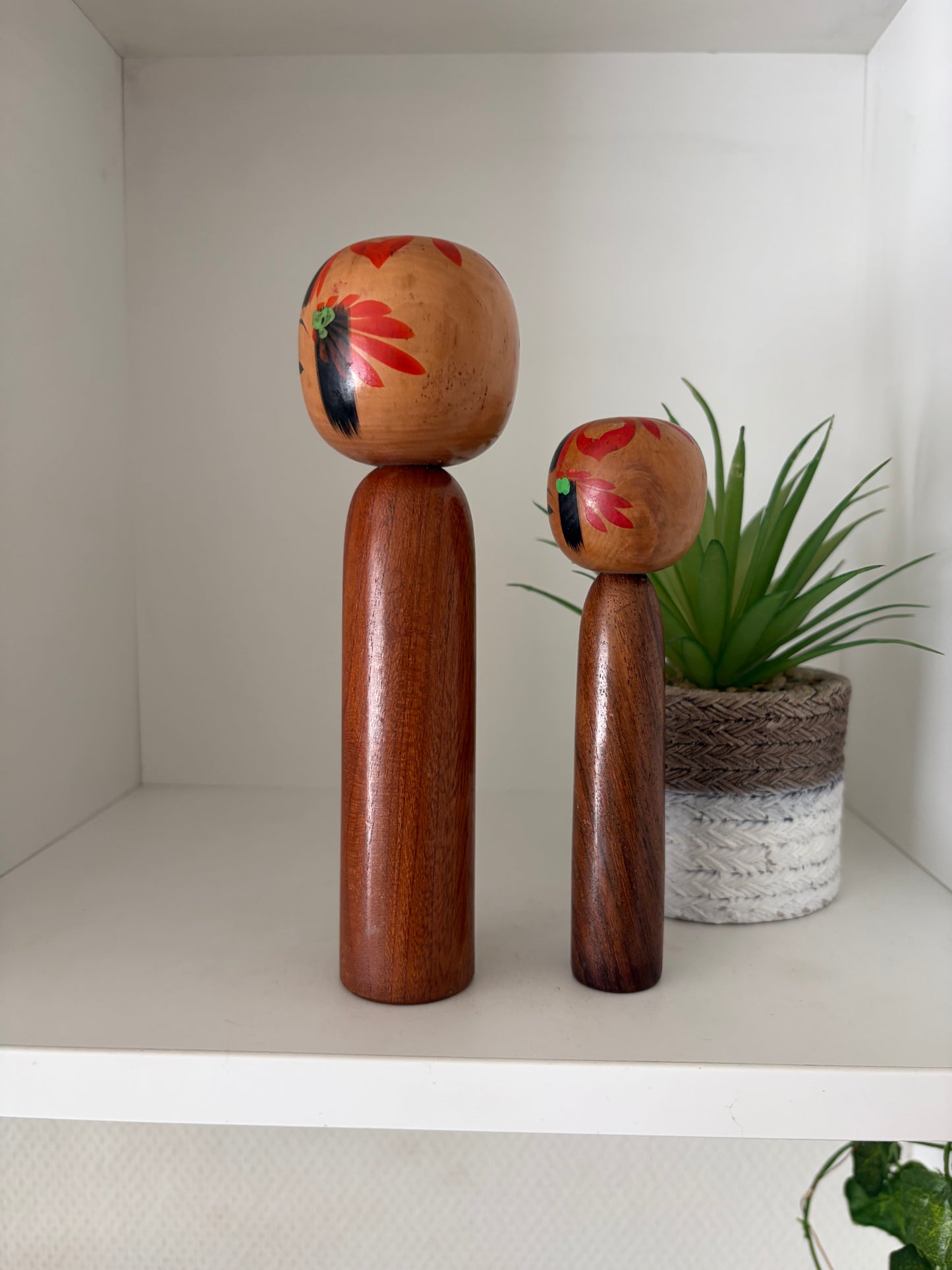 Set off two rare Vintage Creative Kokeshi by Hitokura Masamkido
