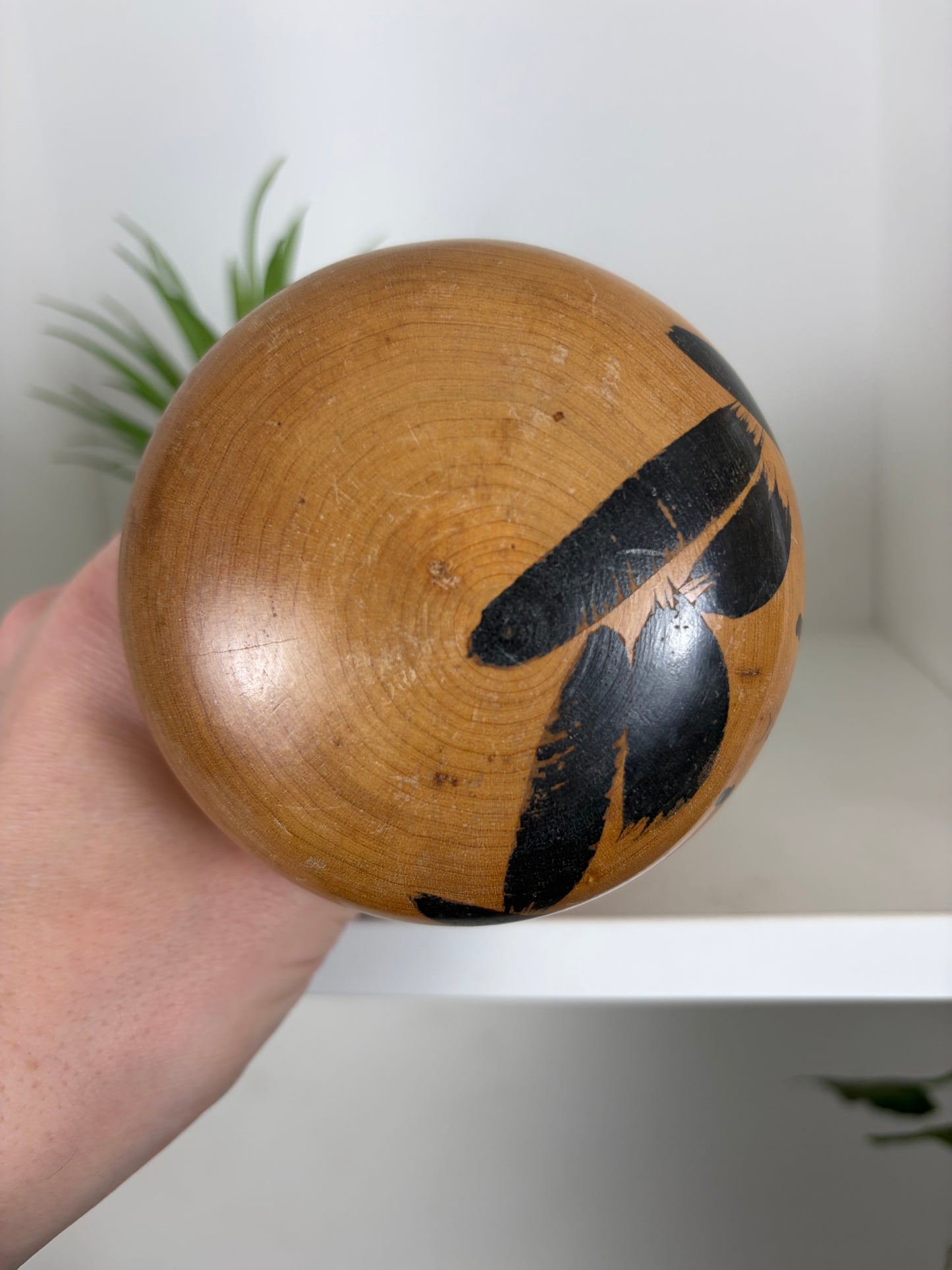 Vintage Sosaku kokeshi by Kiyohara Takao (1916-)