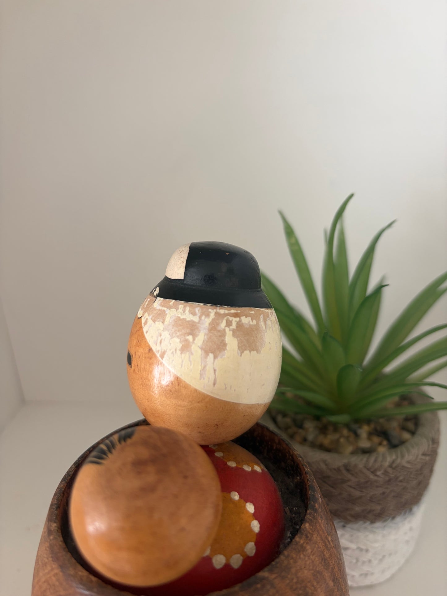 Vintage Sosaku kokeshi Mother and child